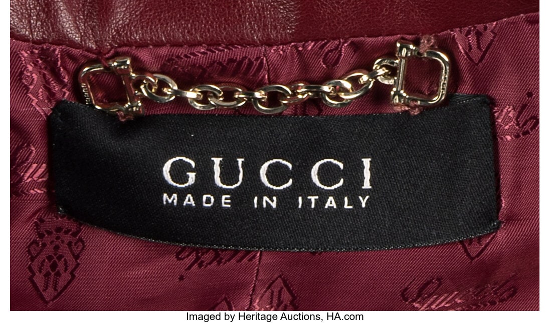 Gucci Red Leather Jacket Condition: 2 Estimated - 3