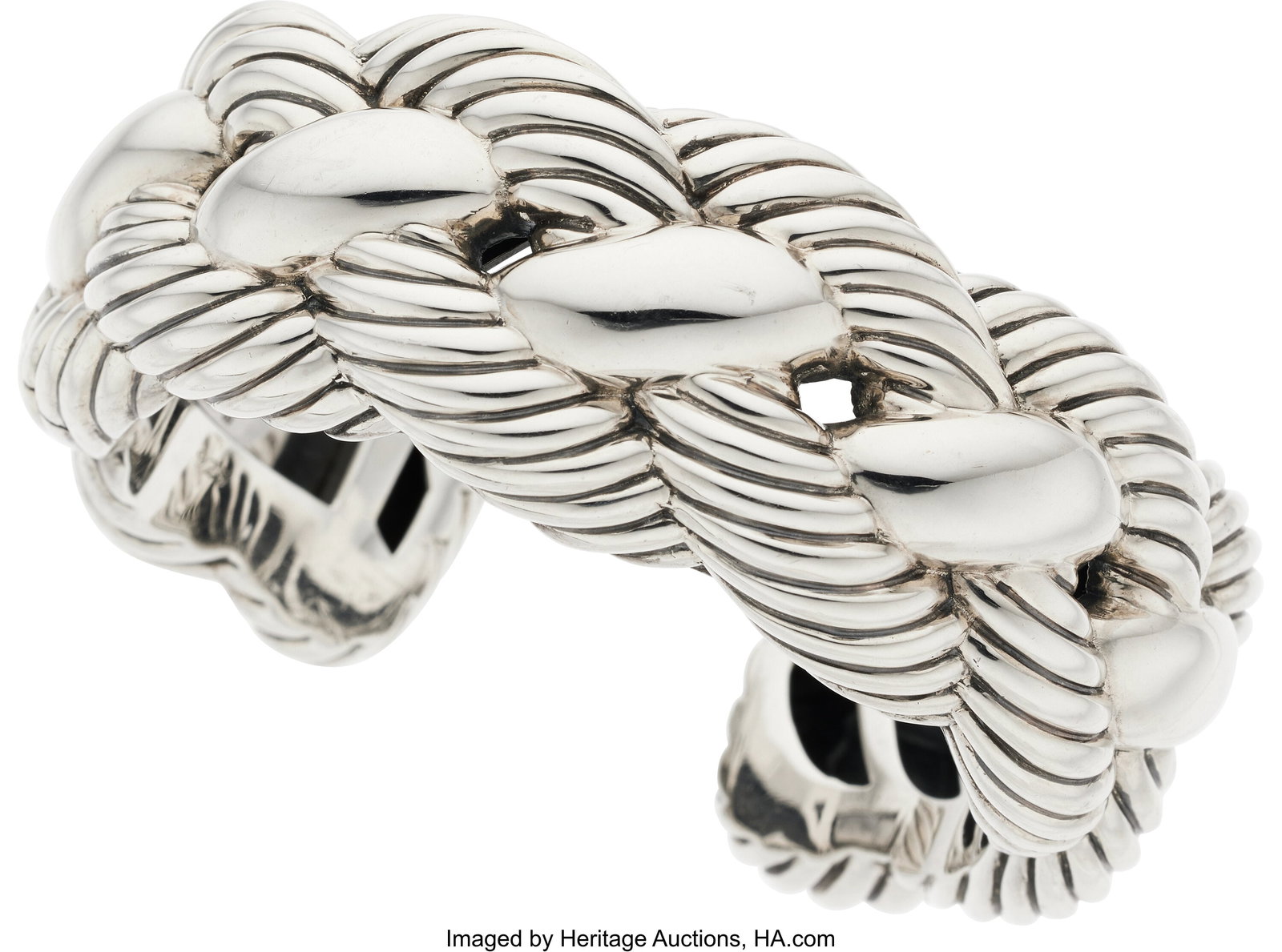 David Yurman Silver, Stainless Steel Bracelet M (1 of 3)