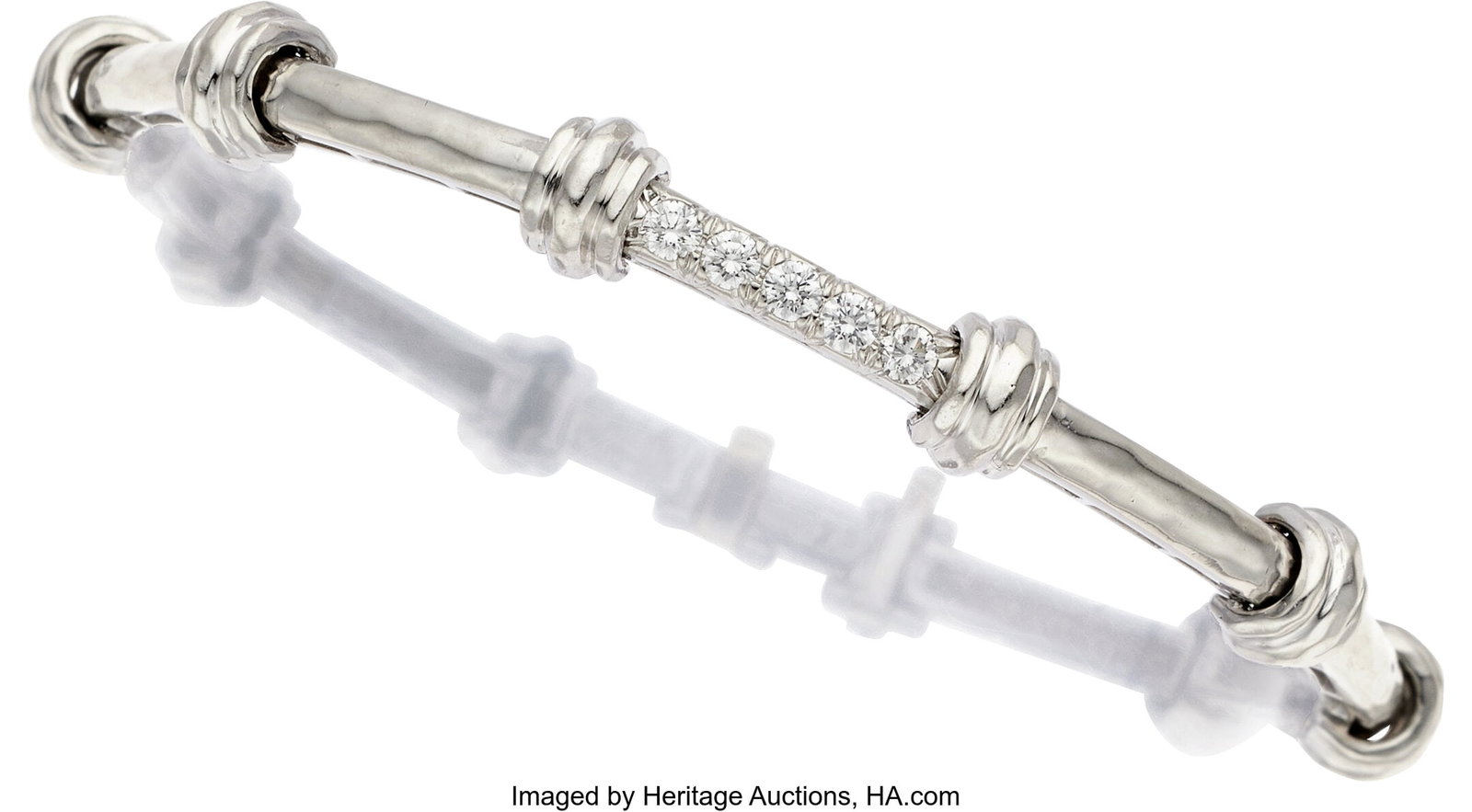 Henry Dunay Diamond, Platinum Bracelet Stones: : Henry Dunay Diamond, Platinum Bracelet Stones: Full-cut diamonds weighing a total of approximately 0.90 carat Metal: Platinum Marked: for Henry Dunay Gross Weight: