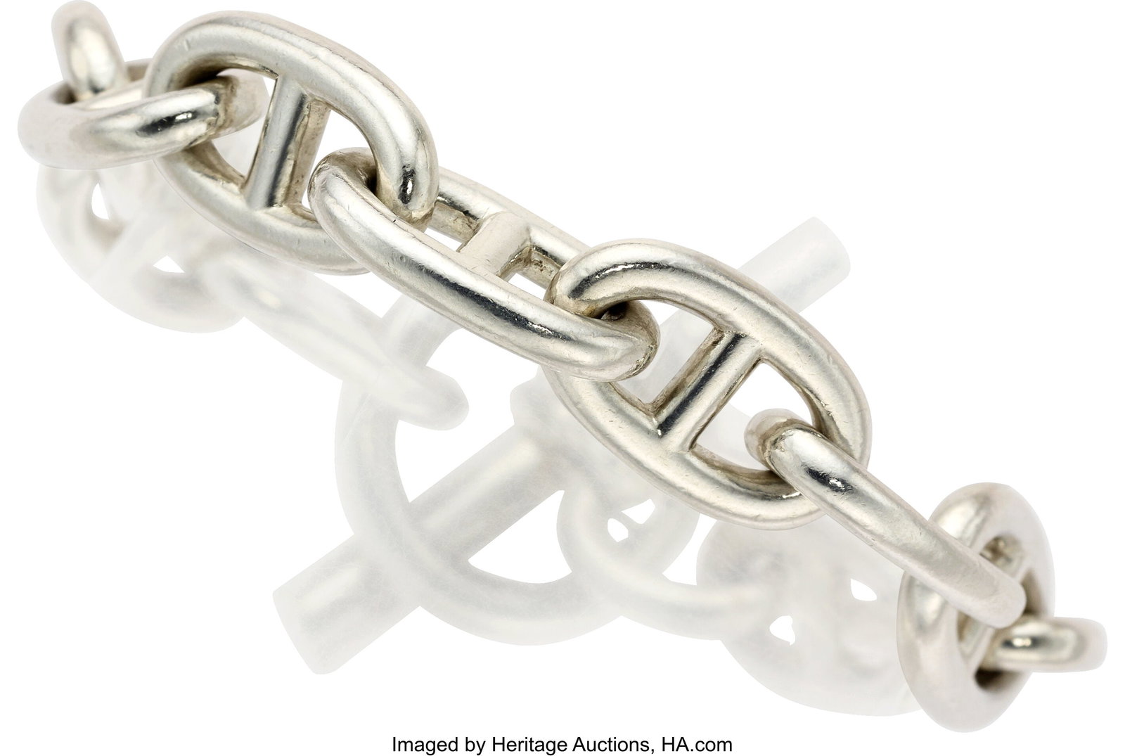 Hermès Silver Bracelet Metal: Silver Weight: 1: Hermès Silver Bracelet Metal: Silver Weight: 104.60 grams Marked: Hermès Dimensions: 6-3/4 inches x 1-3/4 inches HID03101062020 © 2026 Heritag