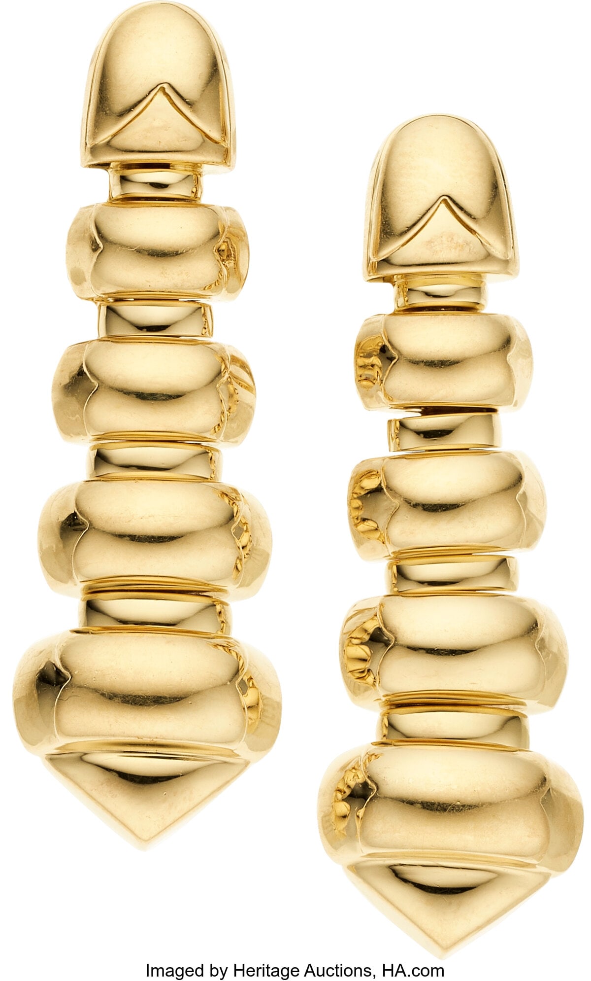 Bvlgari Gold Earrings Metal: 18k gold Marked: B (1 of 2)