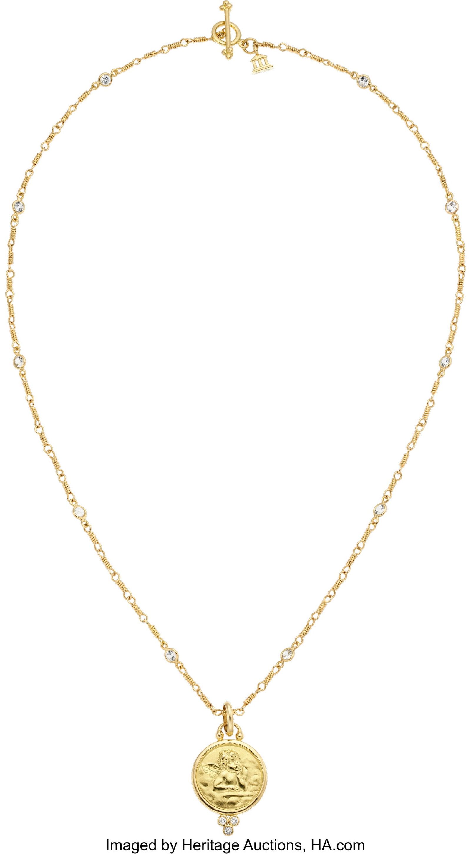 Temple St. Clair Diamond, Topaz, Gold Pendant-Ne (1 of 2)