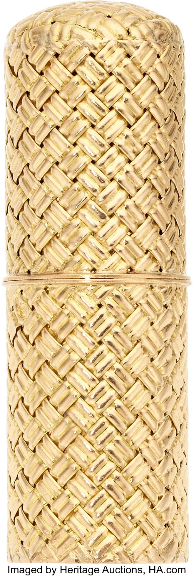 Van Cleef Arpels Gold Lipstick Case, French Met: Van Cleef Arpels Gold Lipstick Case, French Metal: 18k gold Marked: for Van Cleef & Arpels with French hallmarks Weight: 20.50 grams Dimensions: 2 inches x 5&s
