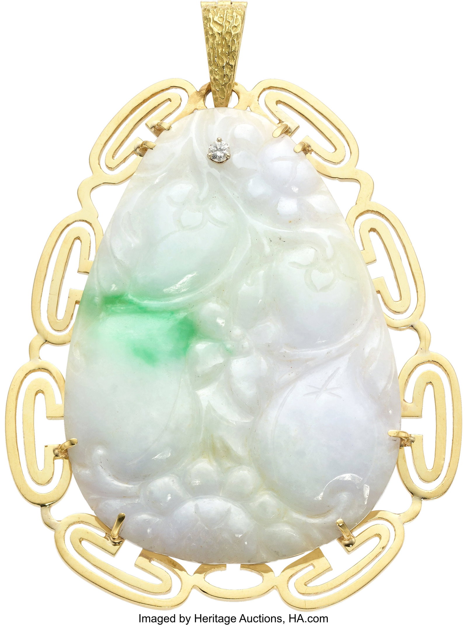Hammerman Bros. Jadeite Jade, Diamond, Gold Pend (1 of 3)