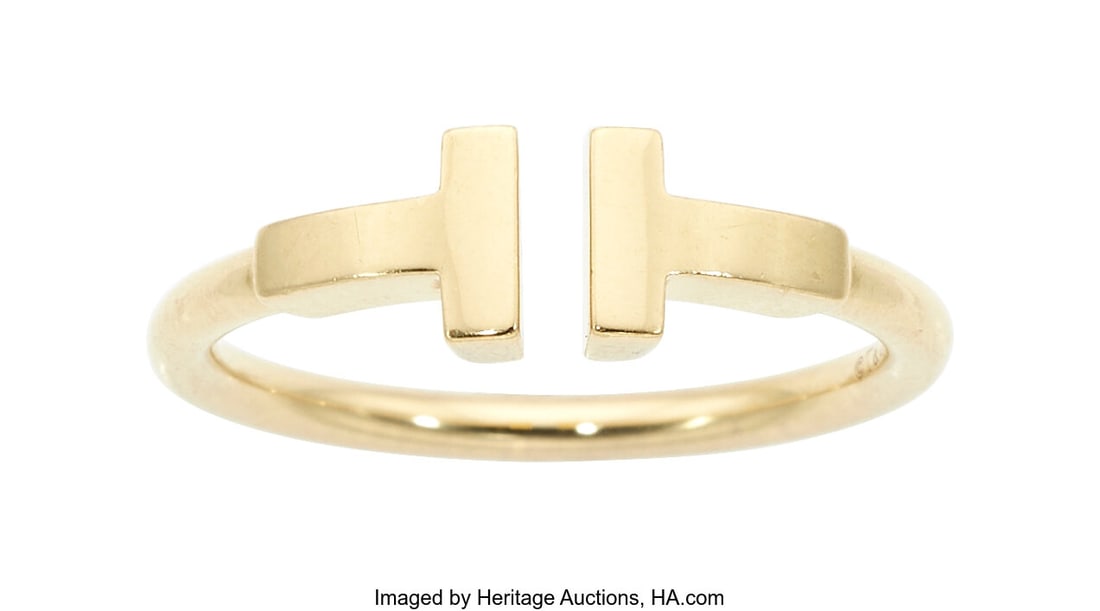 Tiffany & Co. Gold Ring Metal: 18k gold Marked:: Tiffany & Co. Gold Ring Metal: 18k gold Marked: Tiffany & Co. Gross Weight: 3.70 grams Size: 6-1/2 (*not sizeable) HID03101062020