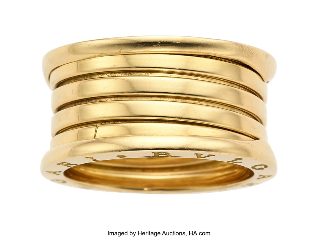 Bvlgari Gold Ring Metal: 18k gold Marked: Bvlga: Bvlgari Gold Ring Metal: 18k gold Marked: Bvlgari and for Carlo Weingrill Collection: B.zero1 Weight: 14.20 grams Size: 9-3/4 (*not sizeable&rp