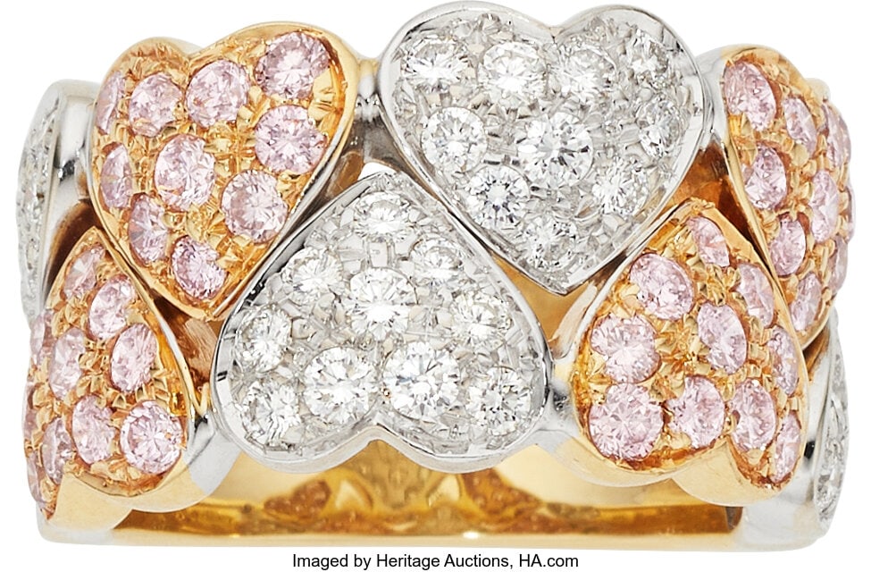 Craig Drake Colored Diamond, Diamond, Gold Ring : Craig Drake Colored Diamond, Diamond, Gold Ring Stones: Full-cut colored diamonds weighing a total of approximately 1.25 carats; full-cut diamonds weighing a total of 1&p