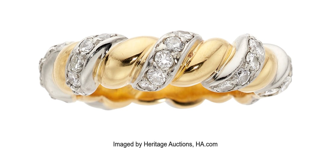 Verdura Diamond, Platinum, Gold Eternity Band S (1 of 2)