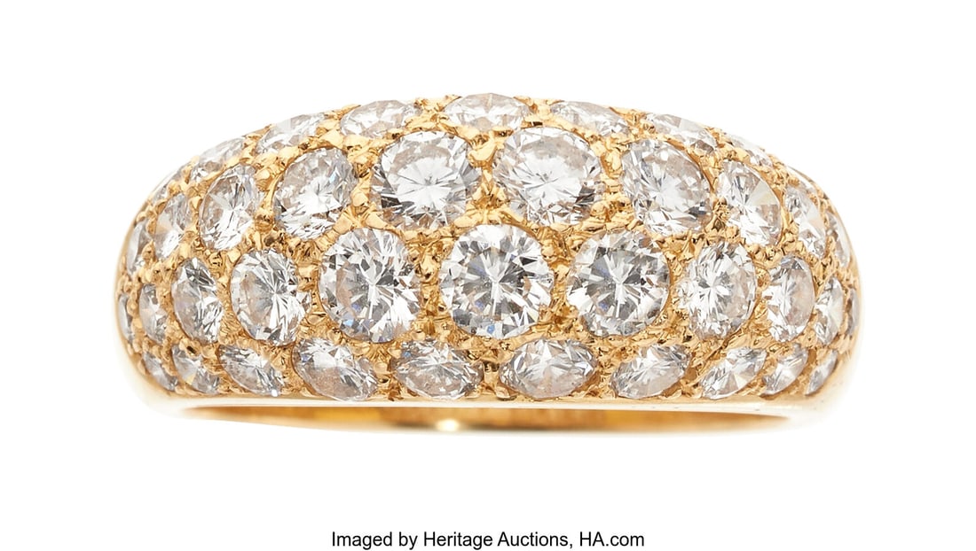 Oscar Heyman Diamond, Gold Ring Stones: Full-cu: Oscar Heyman Diamond, Gold Ring Stones: Full-cut diamond weighing a total of approximately 3.00 carats Metal: 18k gold Marked: for Oscar Heyman Gross Weight: 8&per