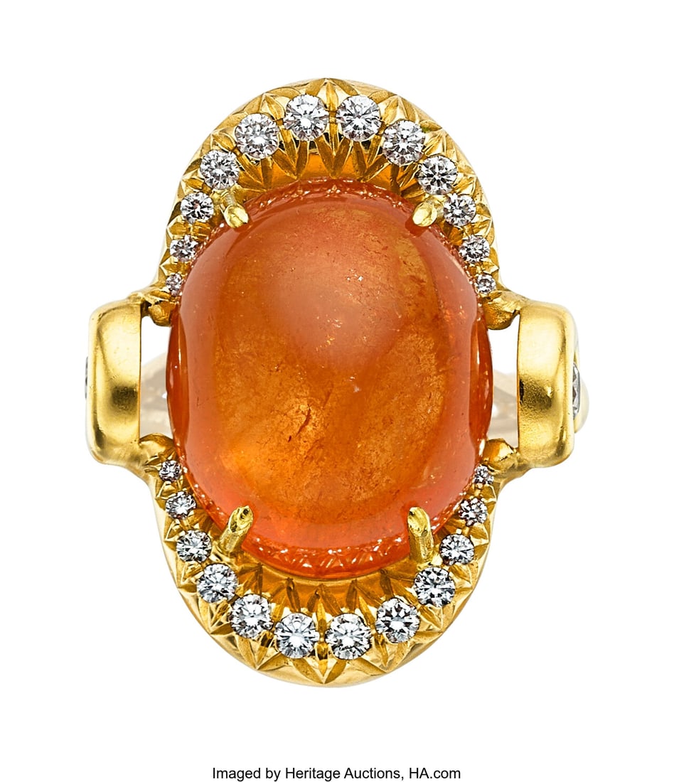 Donald Huber Spessartine Garnet, Diamond, Gold R (1 of 3)
