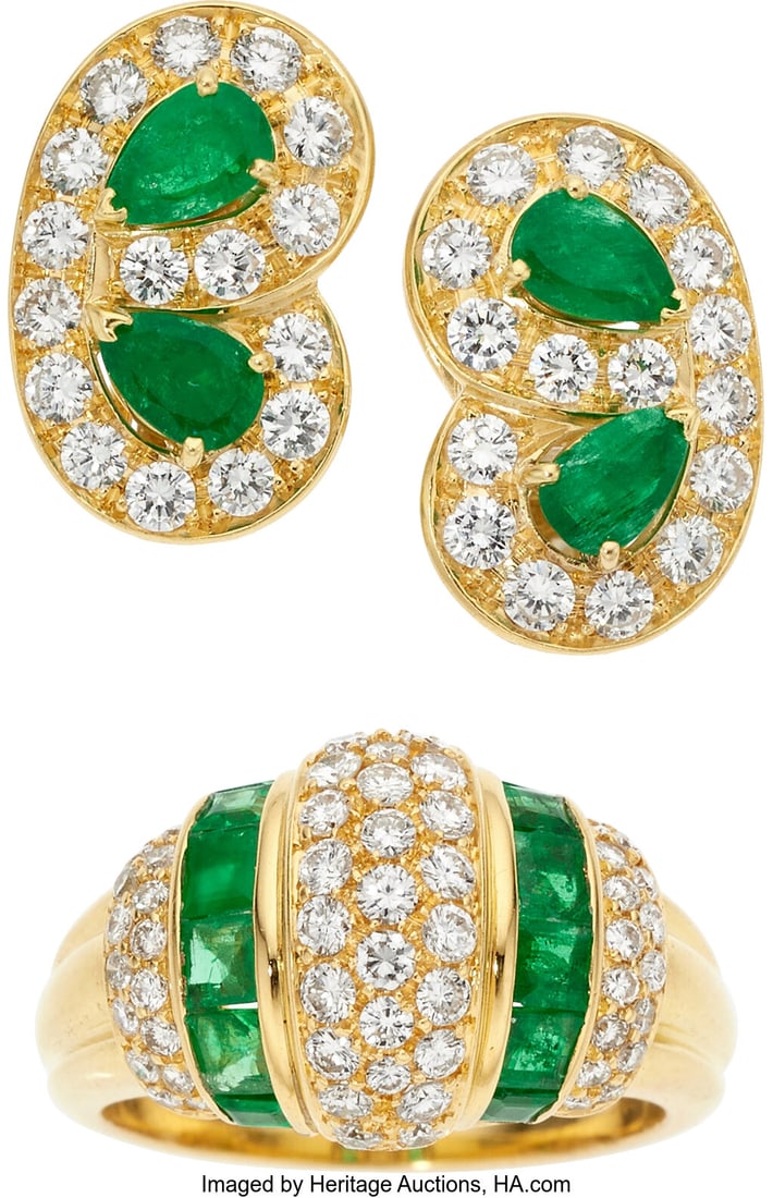 Jacqueline Montello Emerald, Diamond, Gold Jewel (1 of 5)