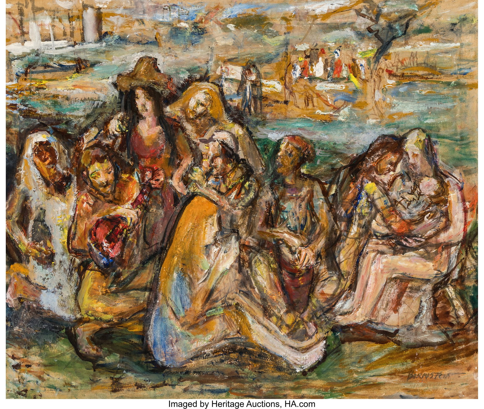 Theresa Bernstein (American, 1890-2002) Hippies, (1 of 3)