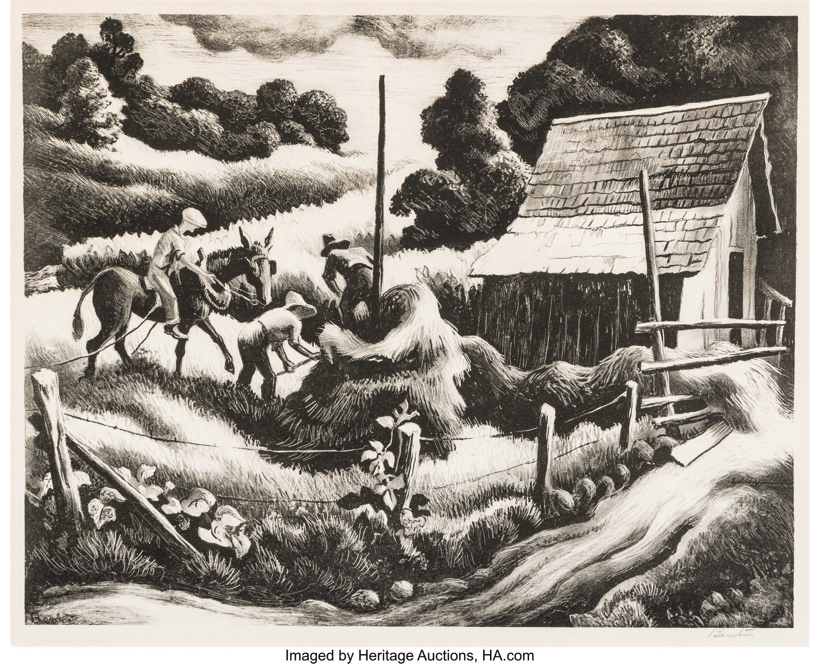 Thomas Hart Benton (American, 1889-1975) Haystac (1 of 2)