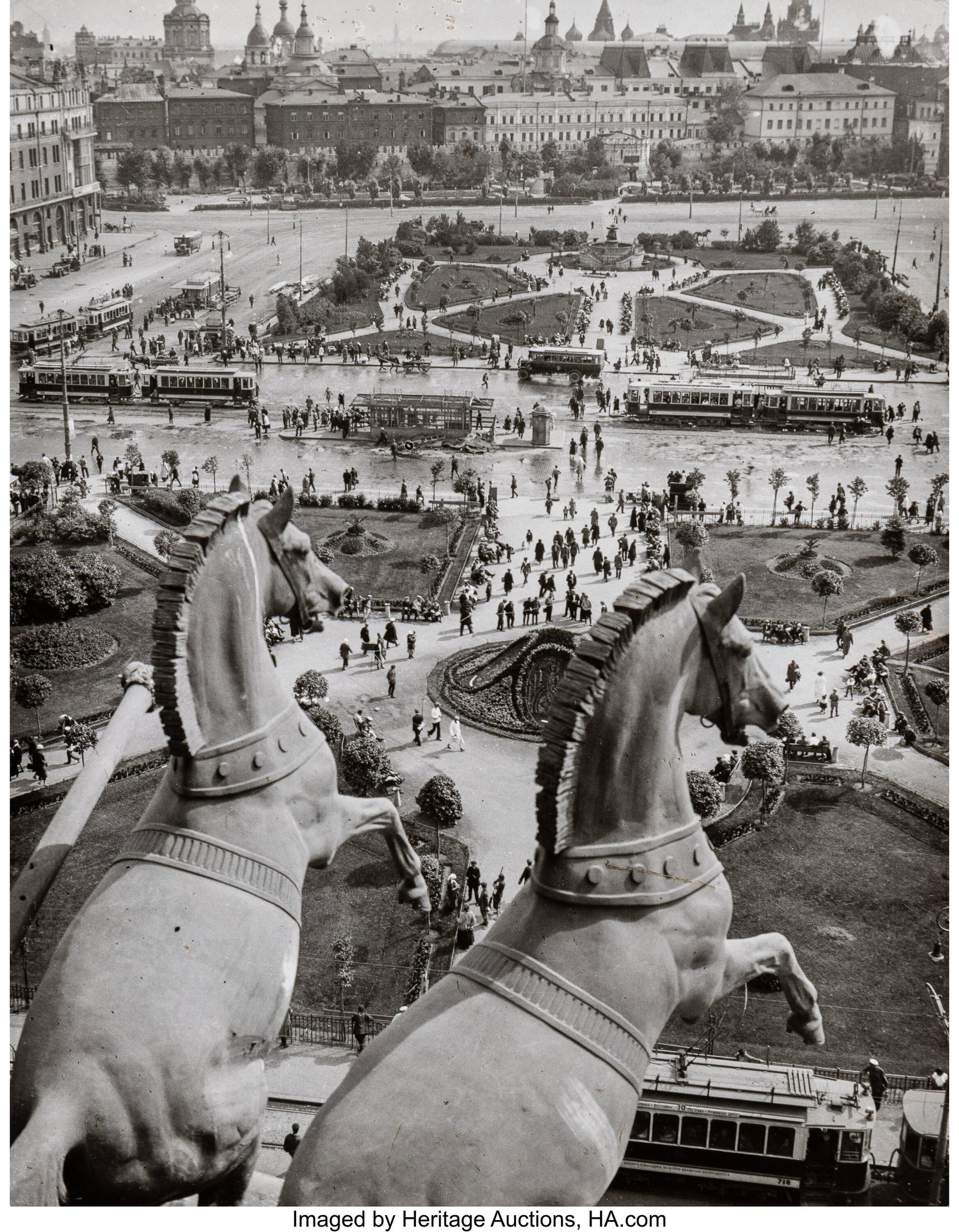 Arkadii Samoilovich Shaikhet (Russian, 1959-1959: Arkadii Samoilovich Shaikhet (Russian, 1959-1959) Moscow from the Bolshoi, 1929 Gelatin silver print, printed later 11-1/4 x 9 inches (28.6 x 22.9 cm