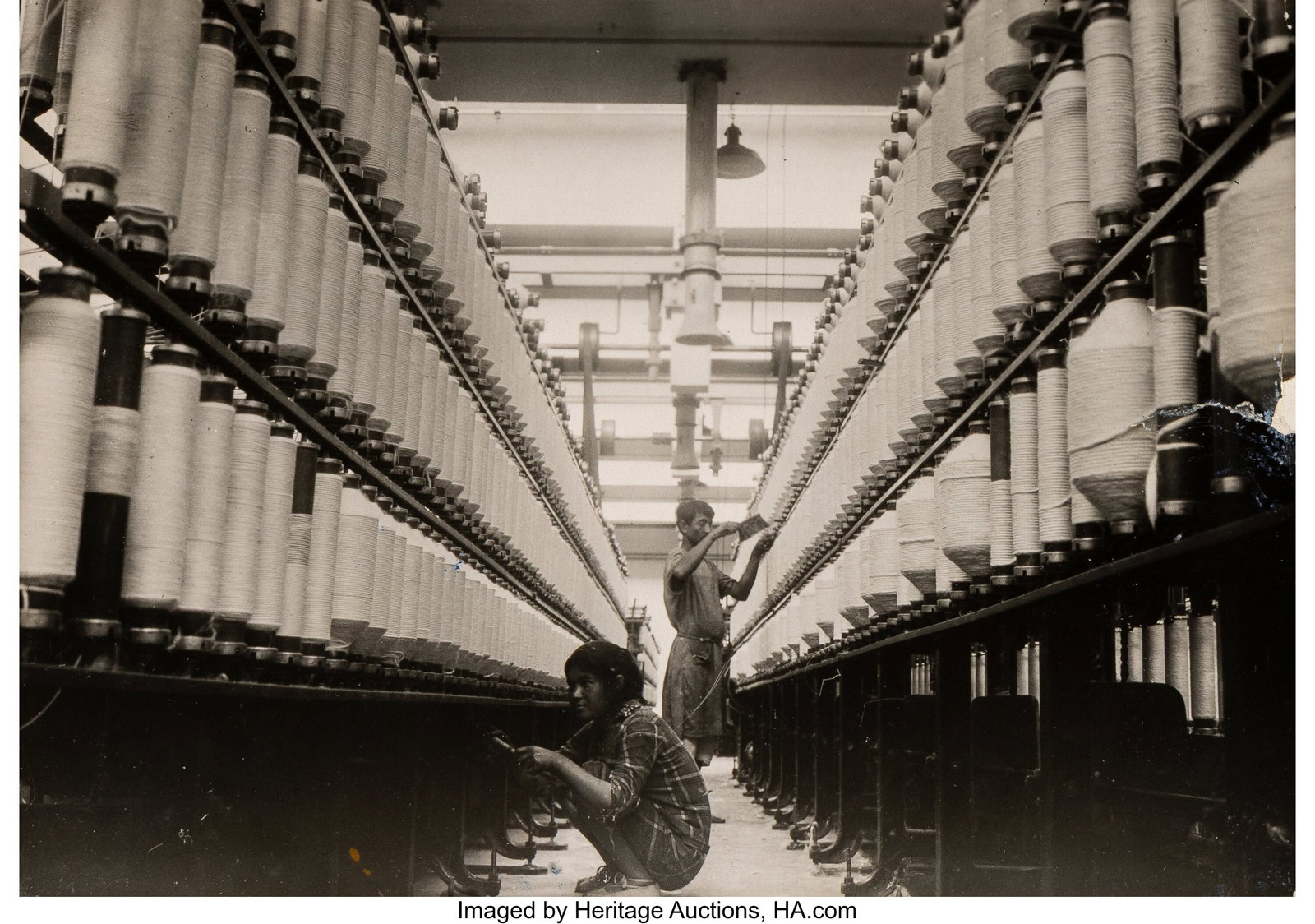 Georgy Zelma (Russian, 1906-1984) Yarn Factory, : Georgy Zelma (Russian, 1906-1984) Yarn Factory, 1929 Gelatin silver print, mounted on an envelope 4-3/4 x 6-3/4 inches (12.1 x 17.1 cm) &lpa