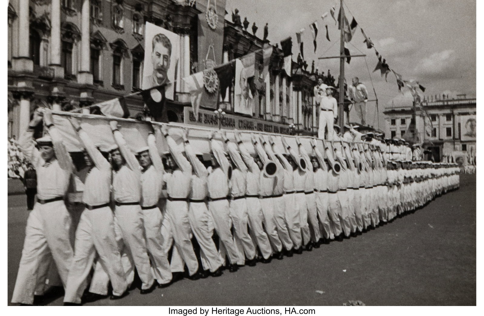 Yakov Khalip (Russian, 1908-1980) Sailor's Parad: Yakov Khalip (Russian, 1908-1980) Sailor's Parade, Leningrad, circa 1936 Gelatin silver contact print 2-5/8 x 4 inches (6.7 x 10.2 cm) (ima