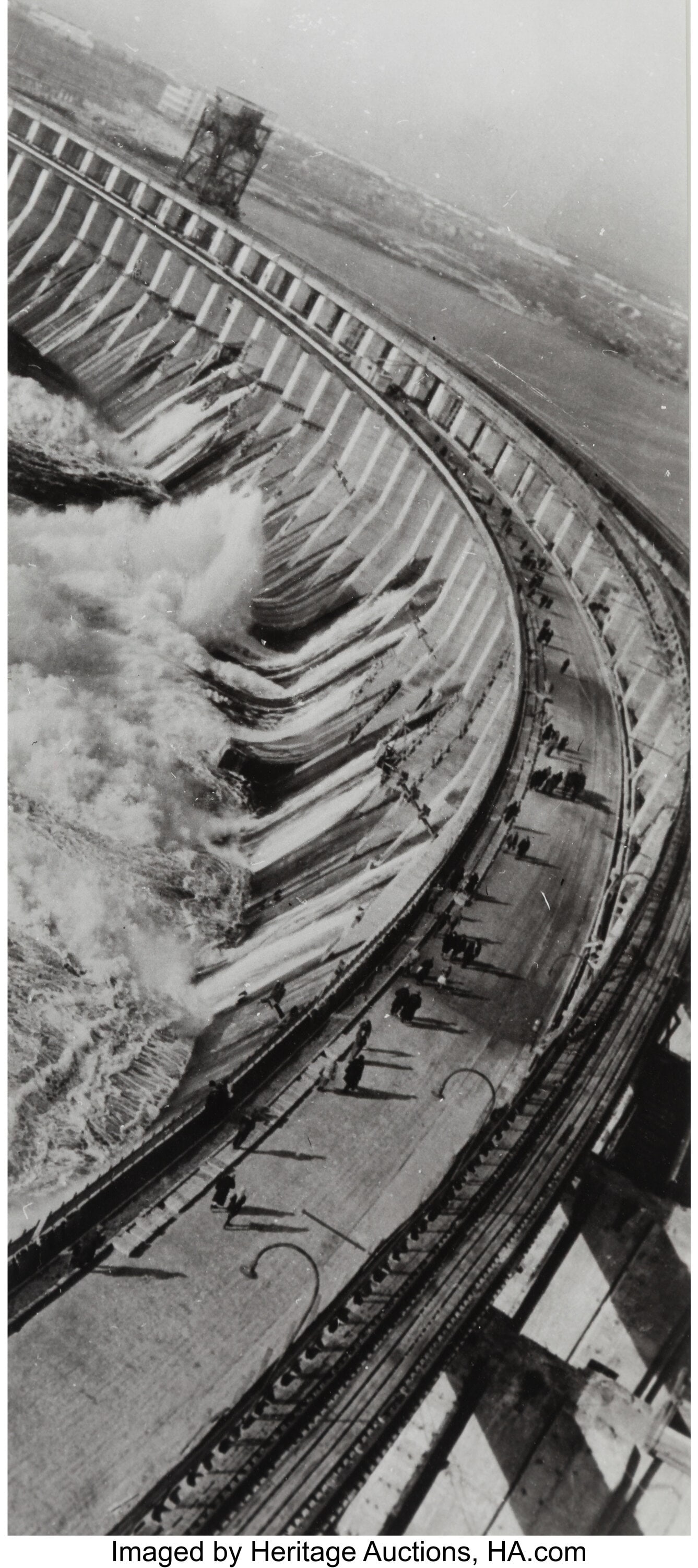 Max Alpert (Russian, 1899-1980) Dneprostroy Dam,: Max Alpert (Russian, 1899-1980) Dneprostroy Dam, 1930 Gelatin silver print, printed later 17-1/2 x 7-7/8 inches (44.5 x 19.9 cm) PROVENANCE&