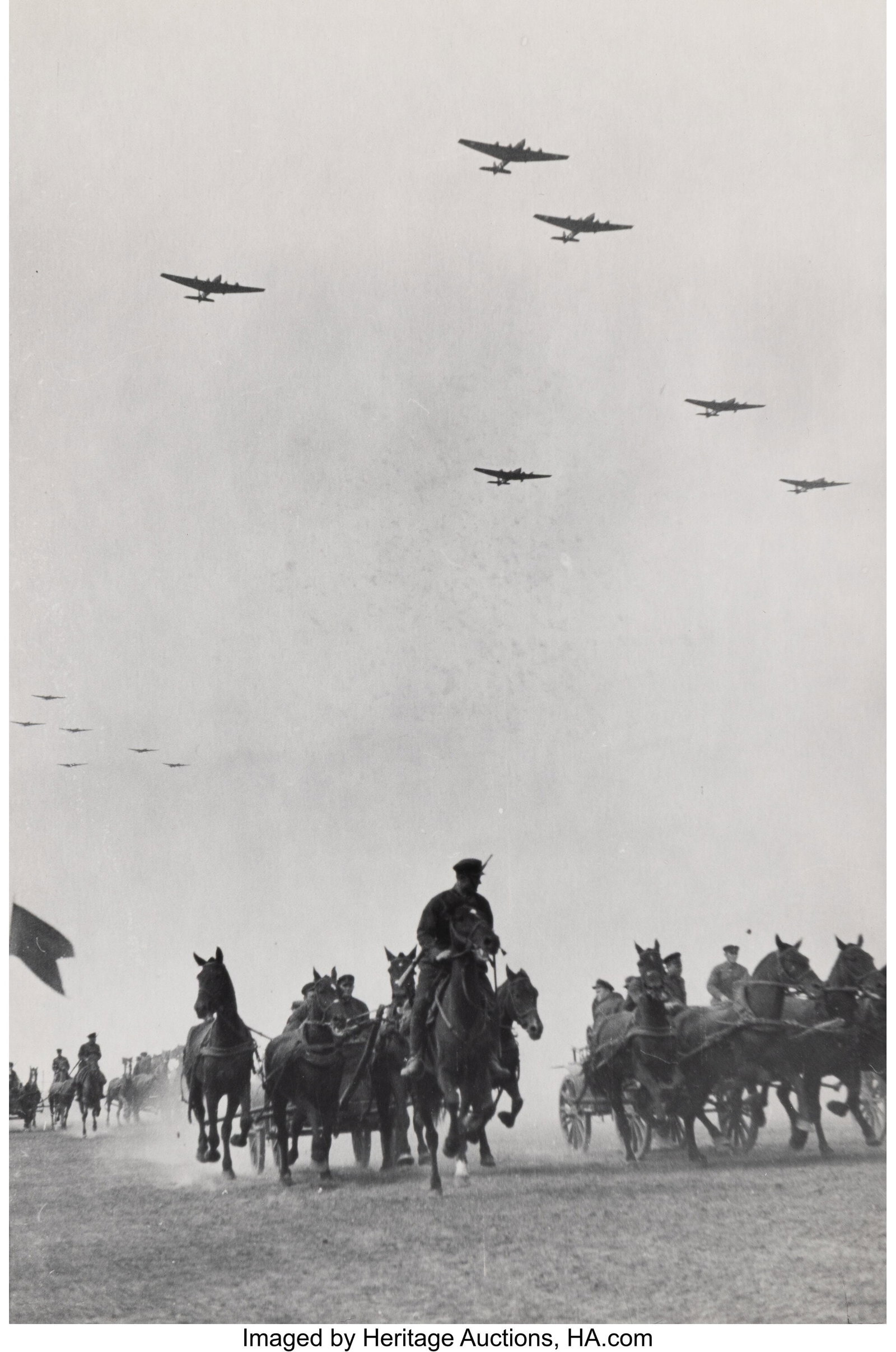 Mark Markov-Grinberg (Russian, 1907-2003) Army W: Mark Markov-Grinberg (Russian, 1907-2003) Army Wagons, 1939 Gelatin silver print, printed later 11-1/2 x 7-3/4 inches (29.2 x 19.7 cm) &lpar
