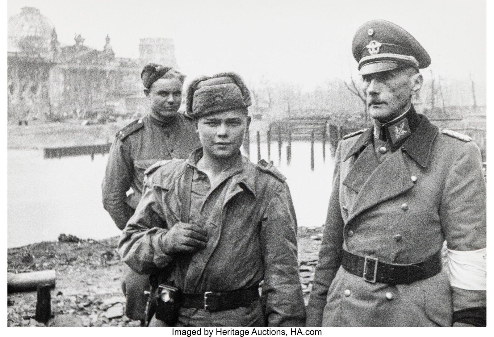 Ivan Shagin (Russian, 1904-1982) Capturing a Naz: Ivan Shagin (Russian, 1904-1982) Capturing a Nazi Officer, May 1, 1945 Gelatin silver print, printed later 7-3/4 x 11-1/4 inches (19.7 x 28&period