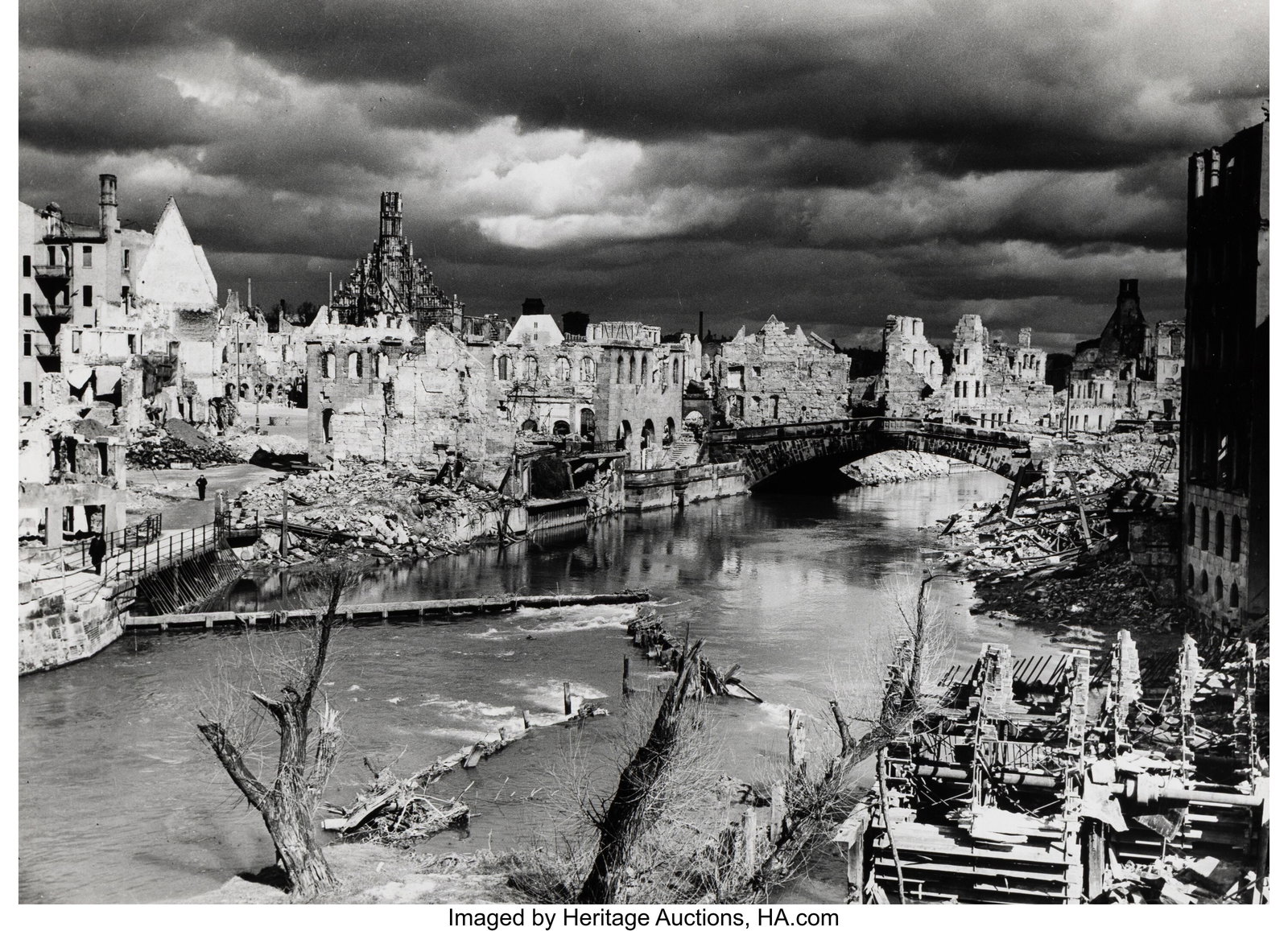 Yevgeni Khaldei (Russian, 1917-1997) Nuremberg; : Yevgeni Khaldei (Russian, 1917-1997) Nuremberg; and Hermann Goering at Nuremberg (2 works), 1946 Gelatin silver prints, printed later 11 x 15-1/4 inches 