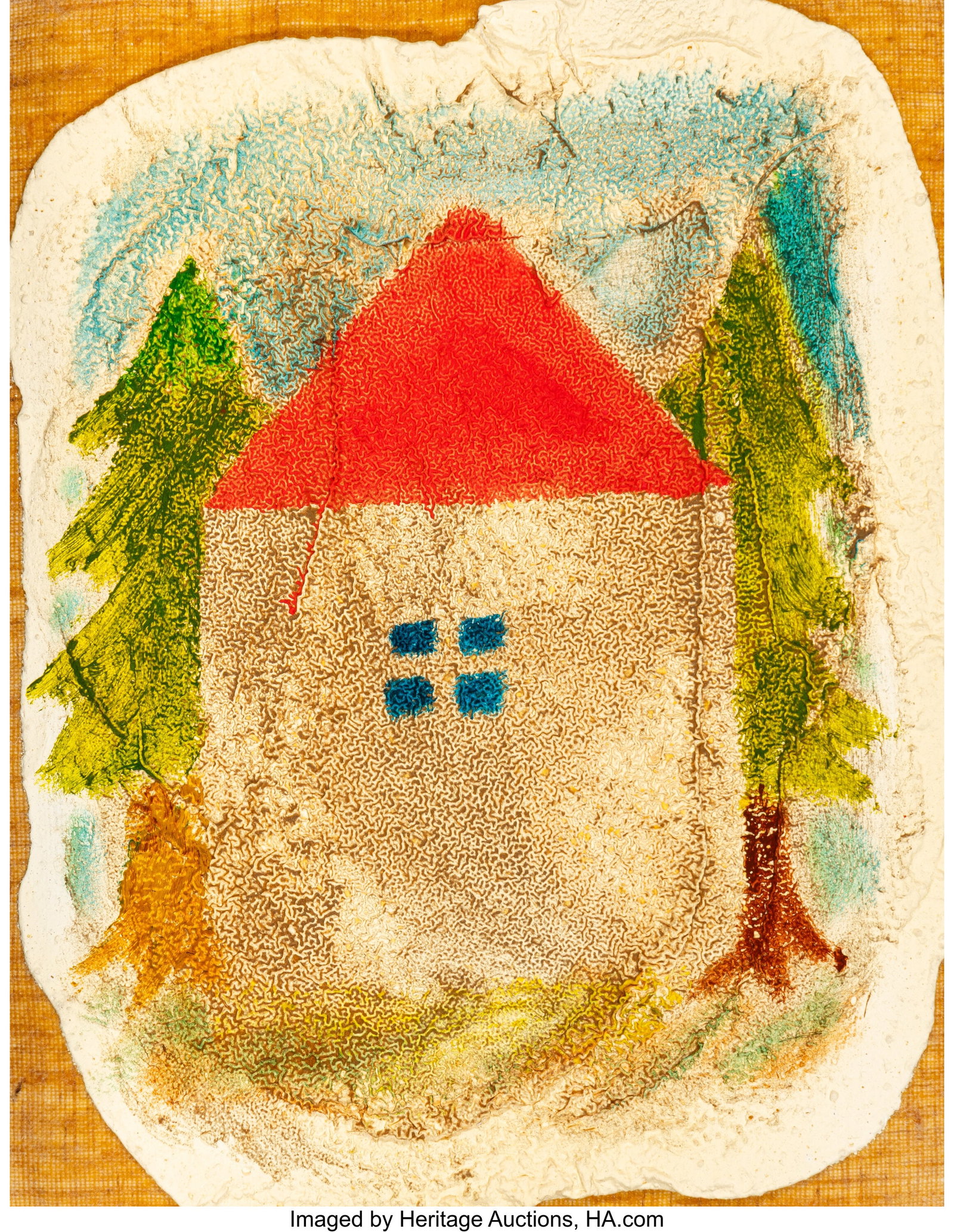 Atsuko Yamashita (b. 1993) Red House, 2022 Oil o: Atsuko Yamashita (b. 1993) Red House, 2022 Oil on canvas 10-3/4 x 8-5/8 inches (27.3 x 22 cm) Signed, titled, and dated on the reverse&colon