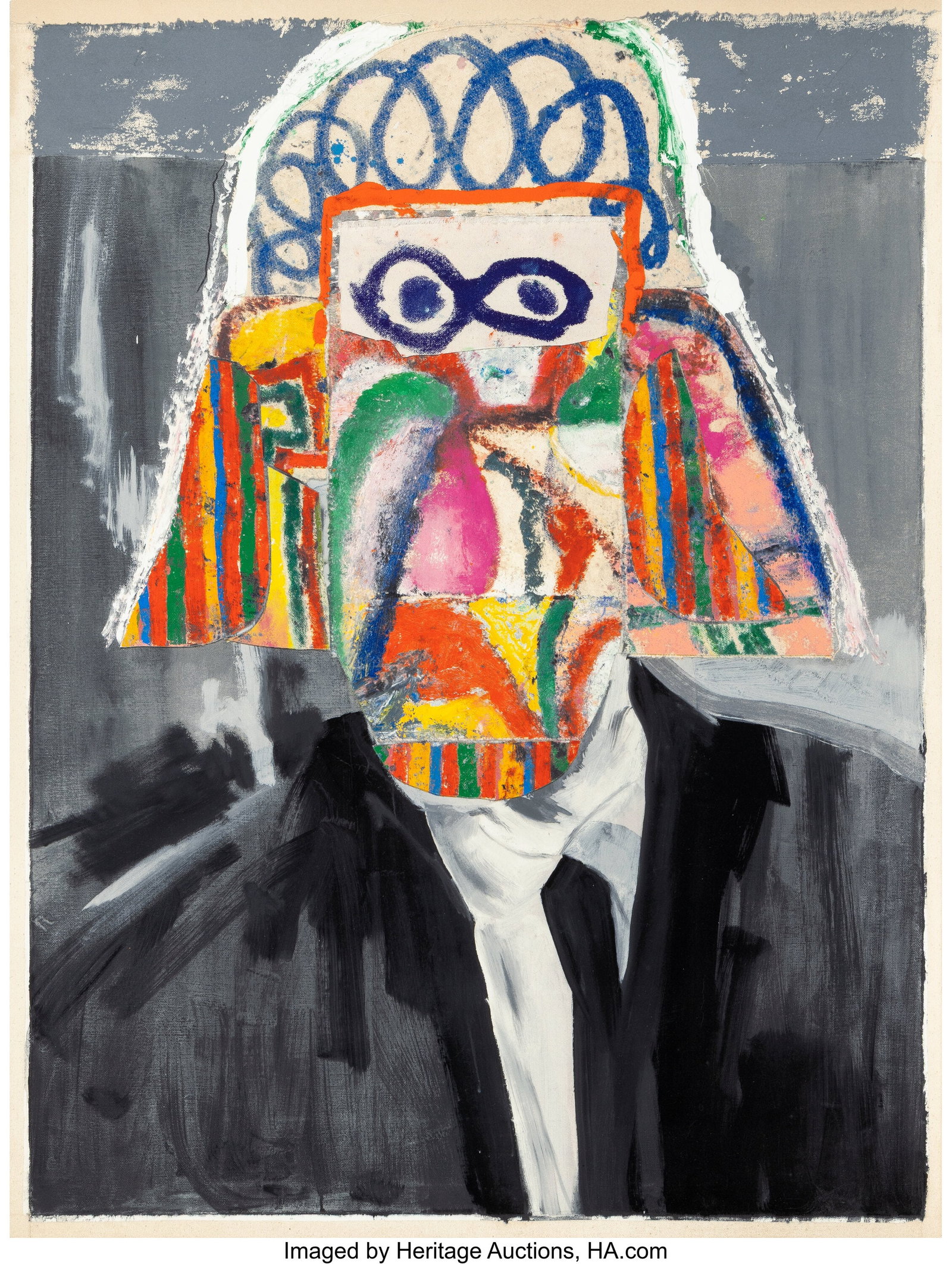 Bäst (20th century) Sunday Afternoon, 2022 25-c: Bäst (20th century) Sunday Afternoon, 2022 25-color screenprint with acrylic glaze and paper appliqué on Somerset paper 32 x 24-1/4 inches (81.3 x