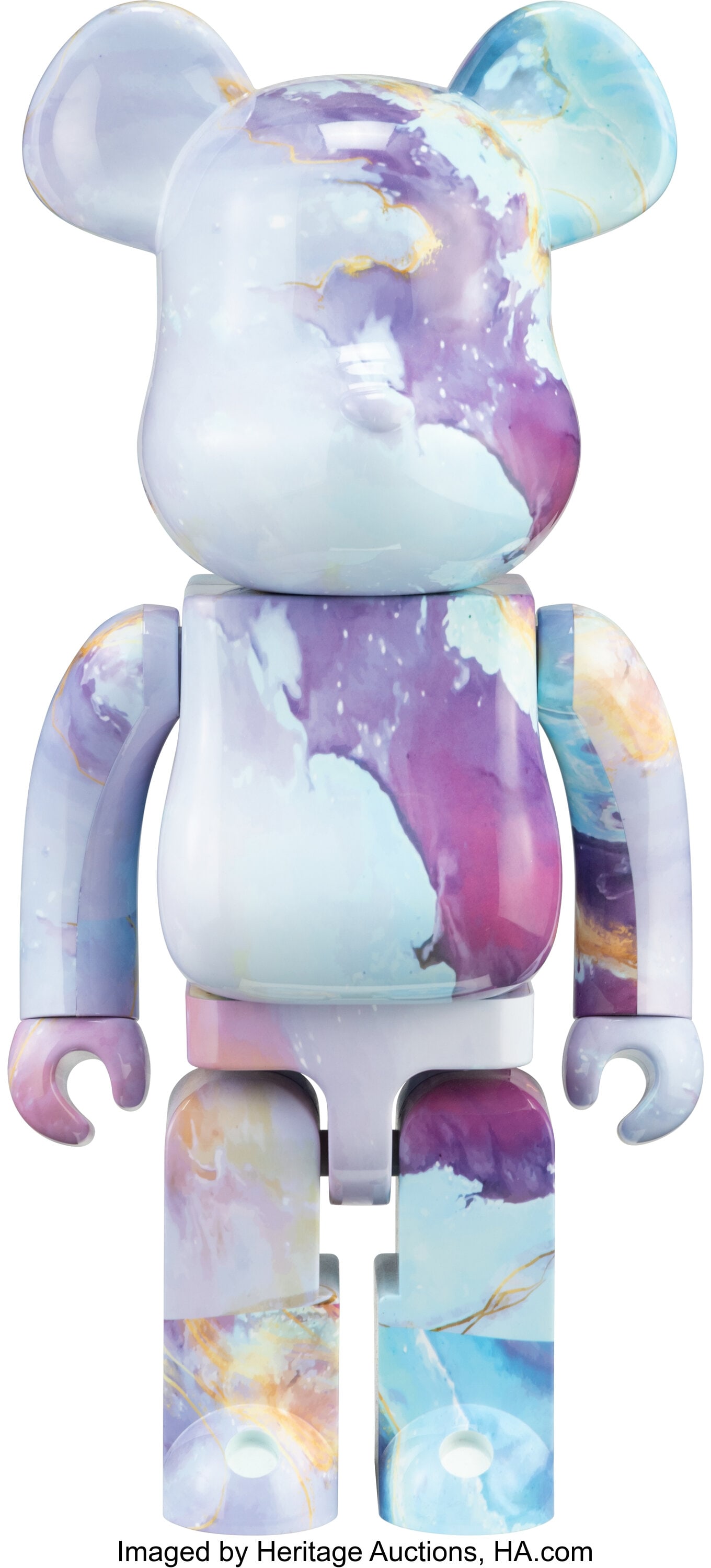 BE@RBRICK Marble 1000%, 2021 Painted cast vinyl: BE@RBRICK Marble 1000%, 2021 Painted cast vinyl 27-1/2 x 14 x 10 inches (69.8 x 35.6 x 25.4 cm) Stamped to underside Produced by Medicom