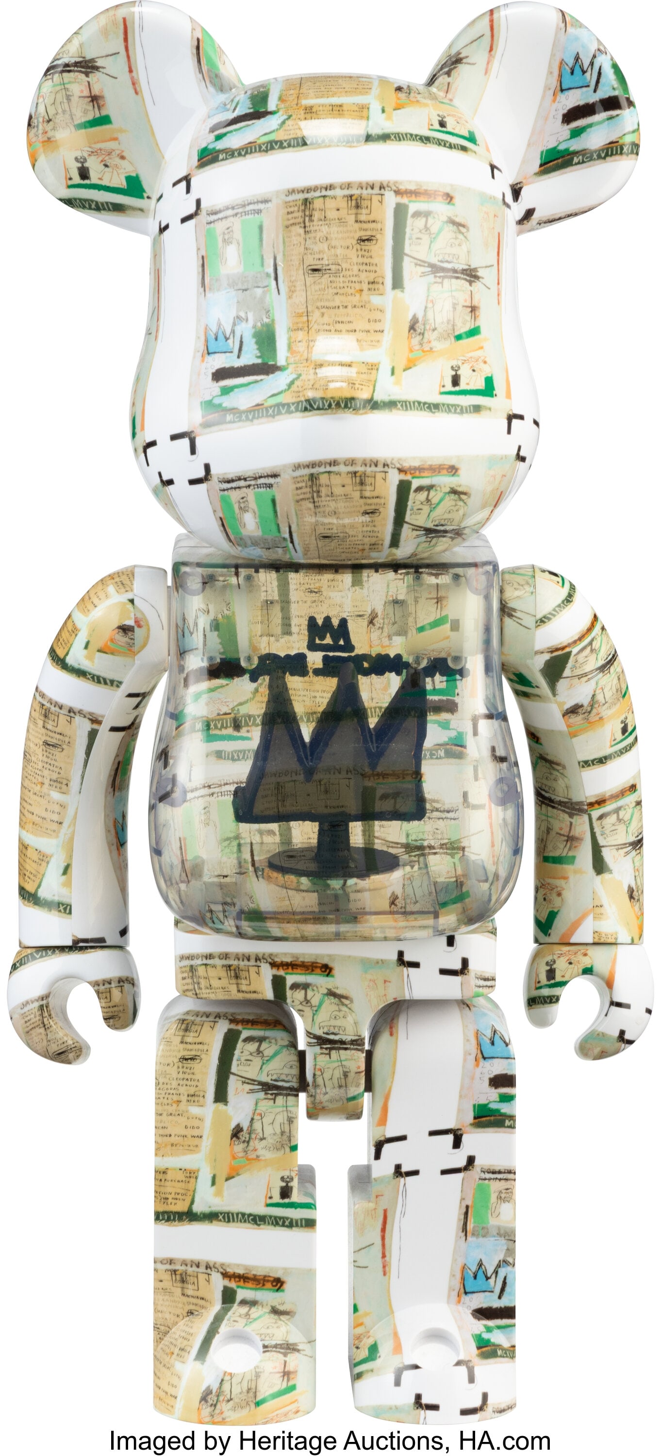 BE@RBRICK X Jean-Michel Basquiat King Pleasure 1: BE@RBRICK X Jean-Michel Basquiat King Pleasure 1000%, 2022 Painted cast vinyl 27-1/2 x 14 x 10 inches (69.8 x 35.6 x 25.4 cm) Stamped to
