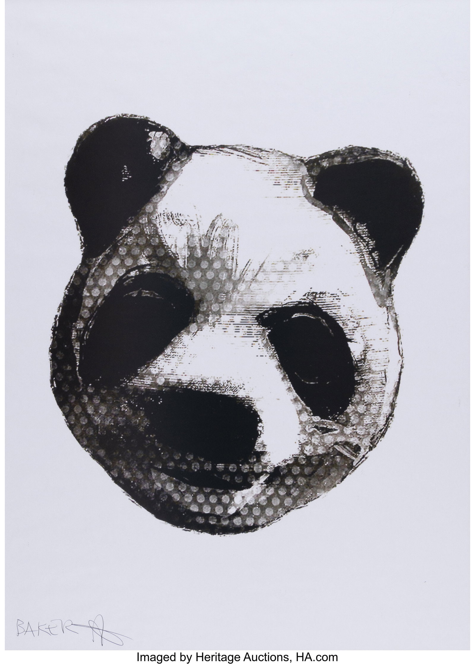 Charming Baker (b. 1964) Flocked Panda Head, 201 (1 of 1)