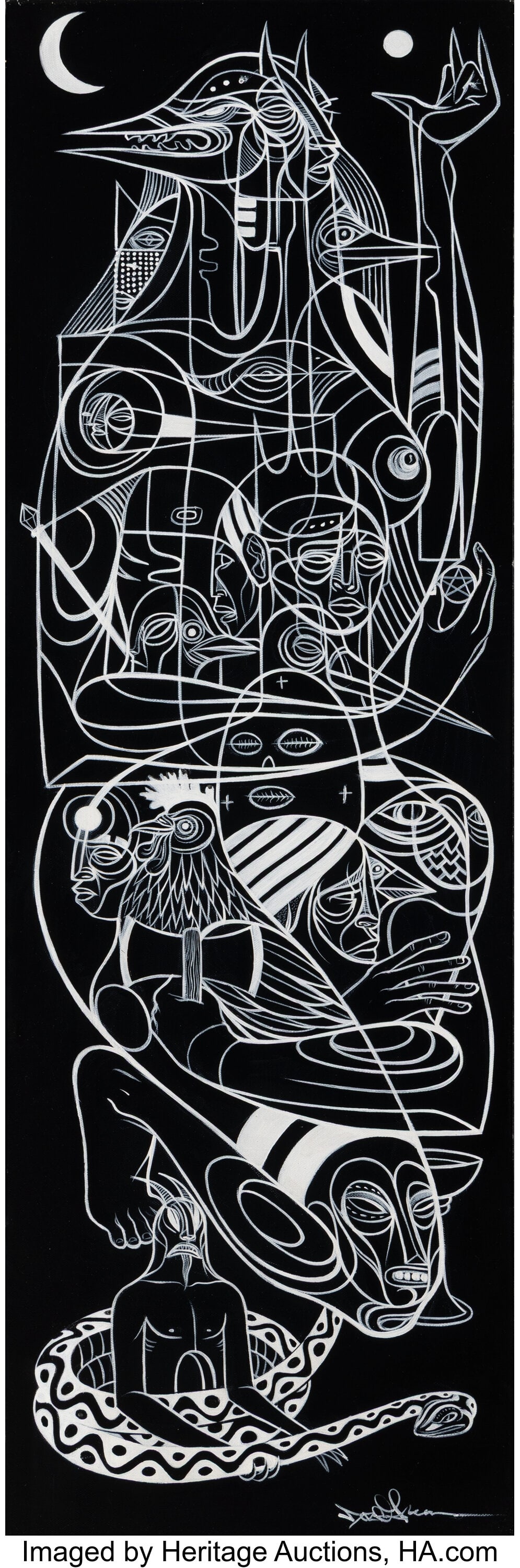 Doze Green (b. 1964) Untitled Acrylic on canvas : Doze Green (b. 1964) Untitled Acrylic on canvas 36 x 12 x 1-1/2 inches (91.4 x 30.5 x 3.8 cm) Signed to lower right HID03101062020 © 2026 Herit