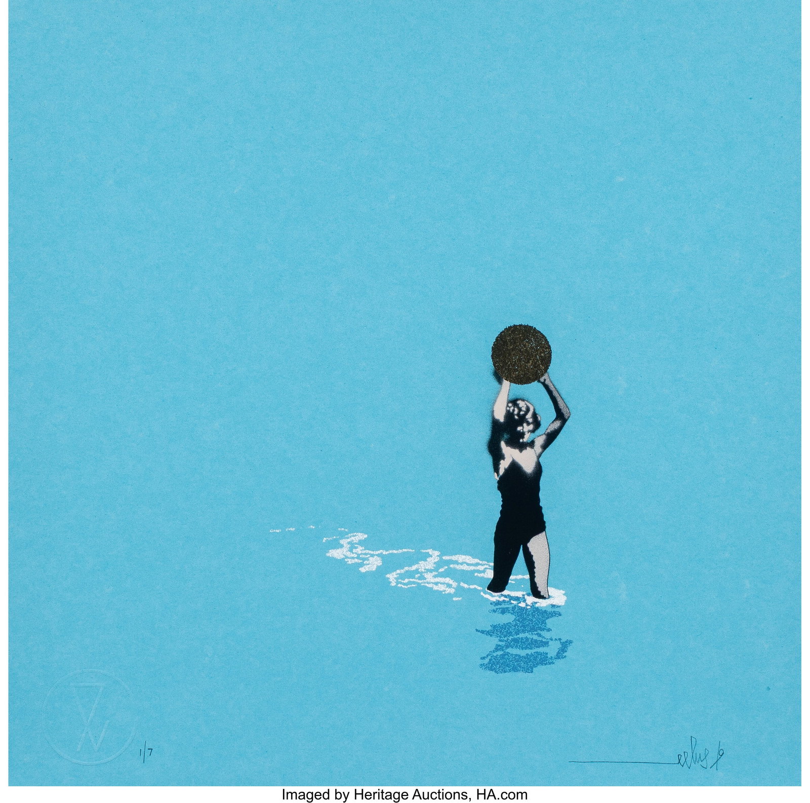 Eelus (b. 1979) Lucky Day (Gold), 2019 Aerosol a: Eelus (b. 1979) Lucky Day (Gold), 2019 Aerosol and gold leaf on paper 11-3/4 x 11-3/4 inches (29.8 x 29.8 cm) (sheet) Ed&peri