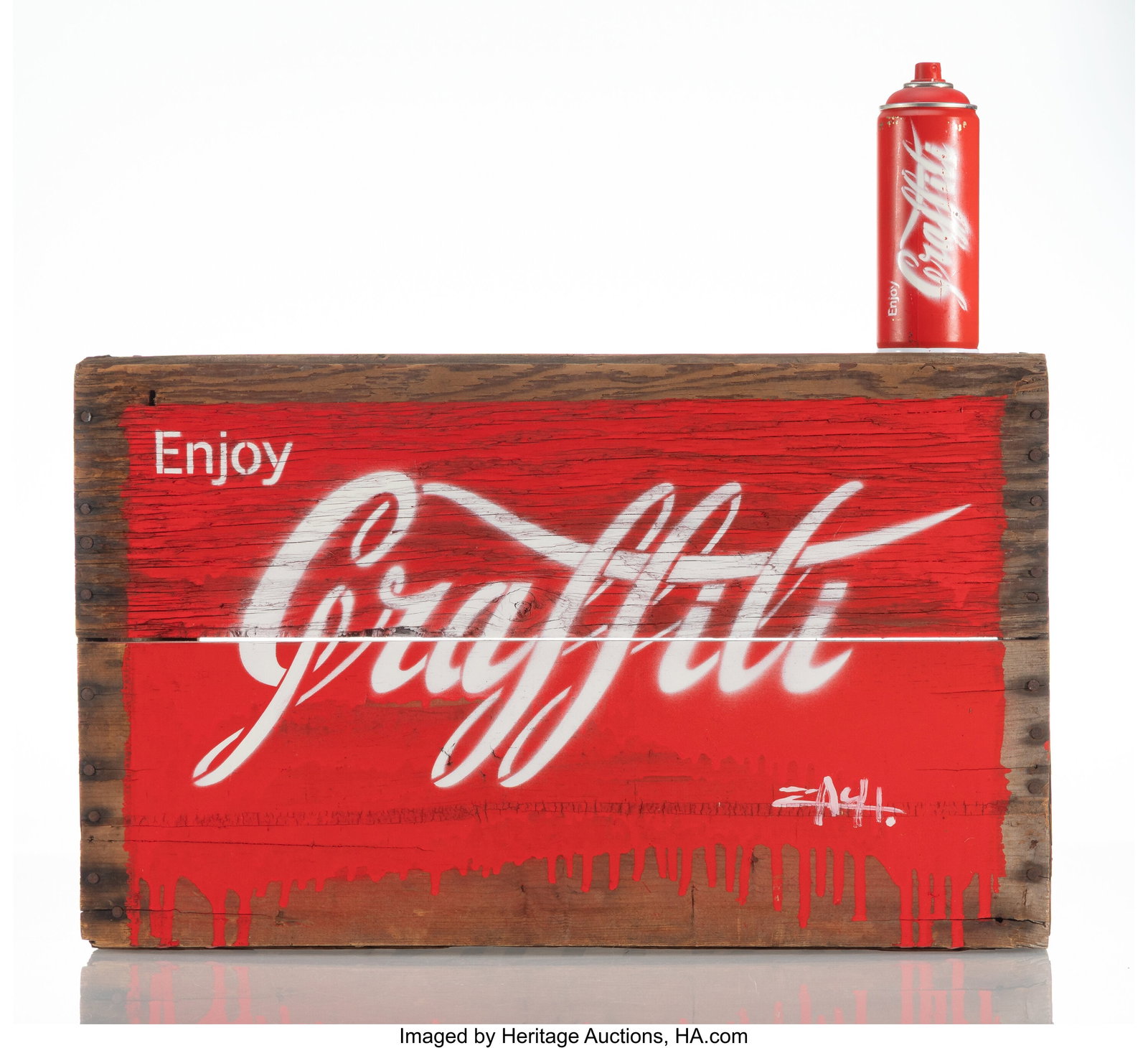 Ernest Zacharevic (b. 1986) Enjoy Graffiti Wood  (1 of 4)