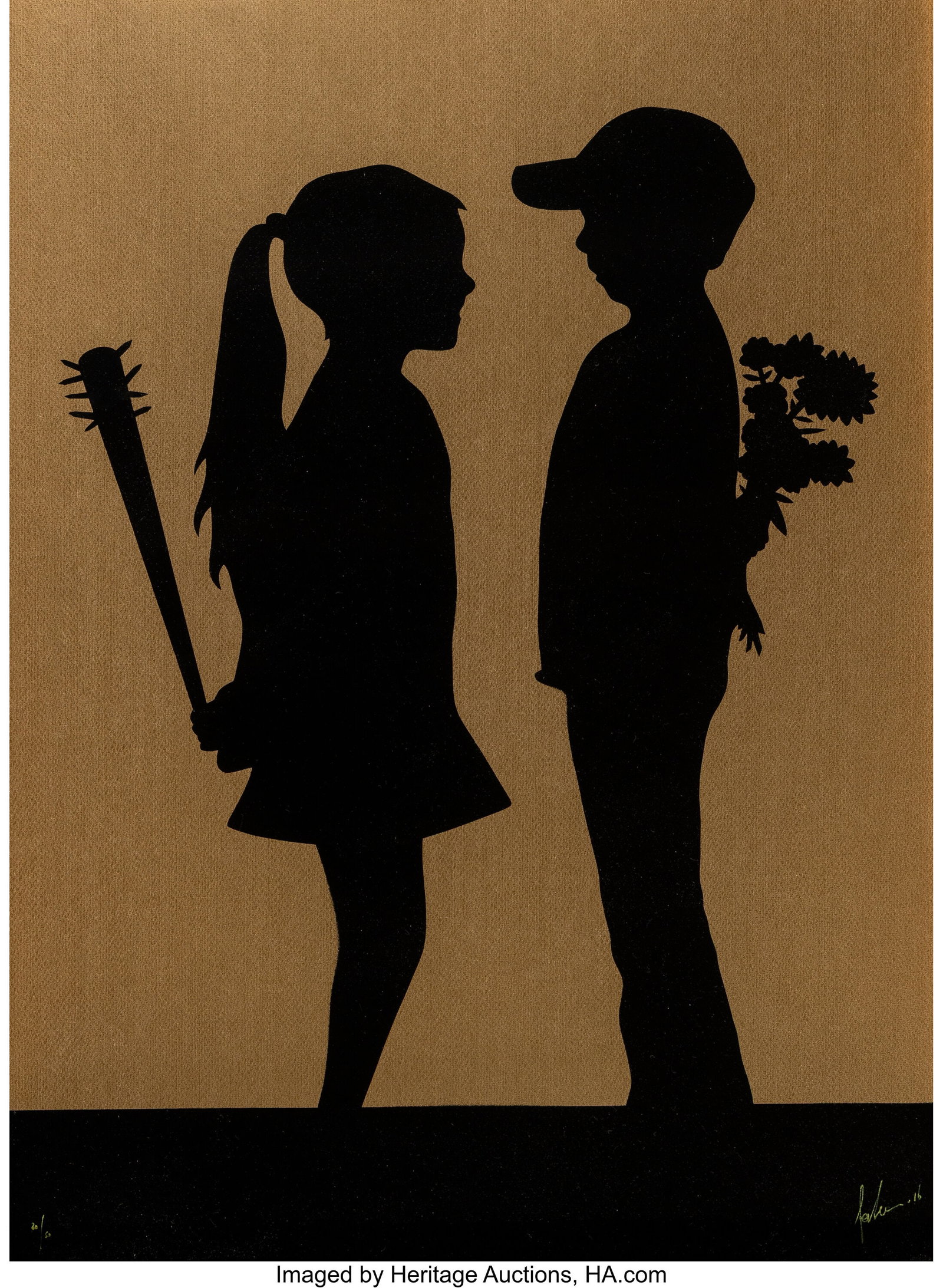 FAKE (b. 1980) Fake Love, 2016 Screenprint in co: FAKE (b. 1980) Fake Love, 2016 Screenprint in colors on paper 27-1/2 x 19-3/4 inches (69.8 x 50.2 cm) (sheet) Ed. 20/50 Sign