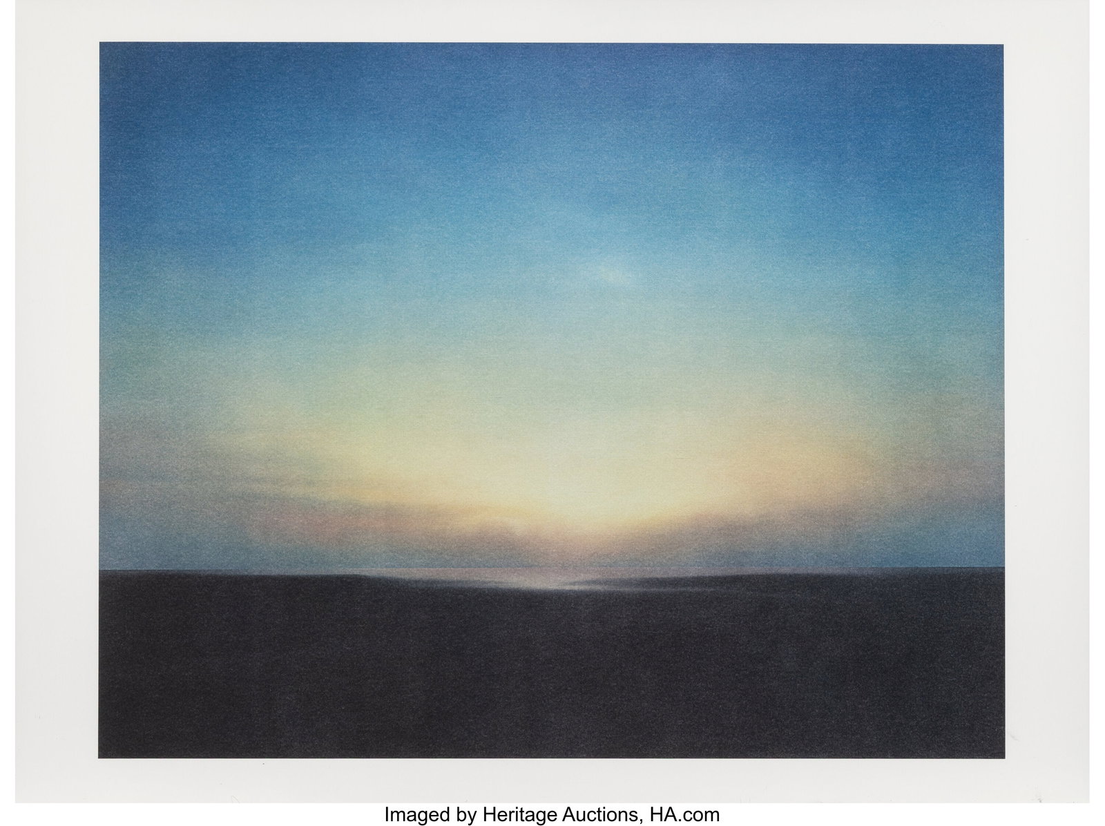 Gerhard Richter (b. 1932) Abendstimmung, 2021 Hy: Gerhard Richter (b. 1932) Abendstimmung, 2021 Hybrid print on Rives paper 23-1/2 x 31-1/2 inches (59.7 x 80.0 cm) (sheet) Edition of 50