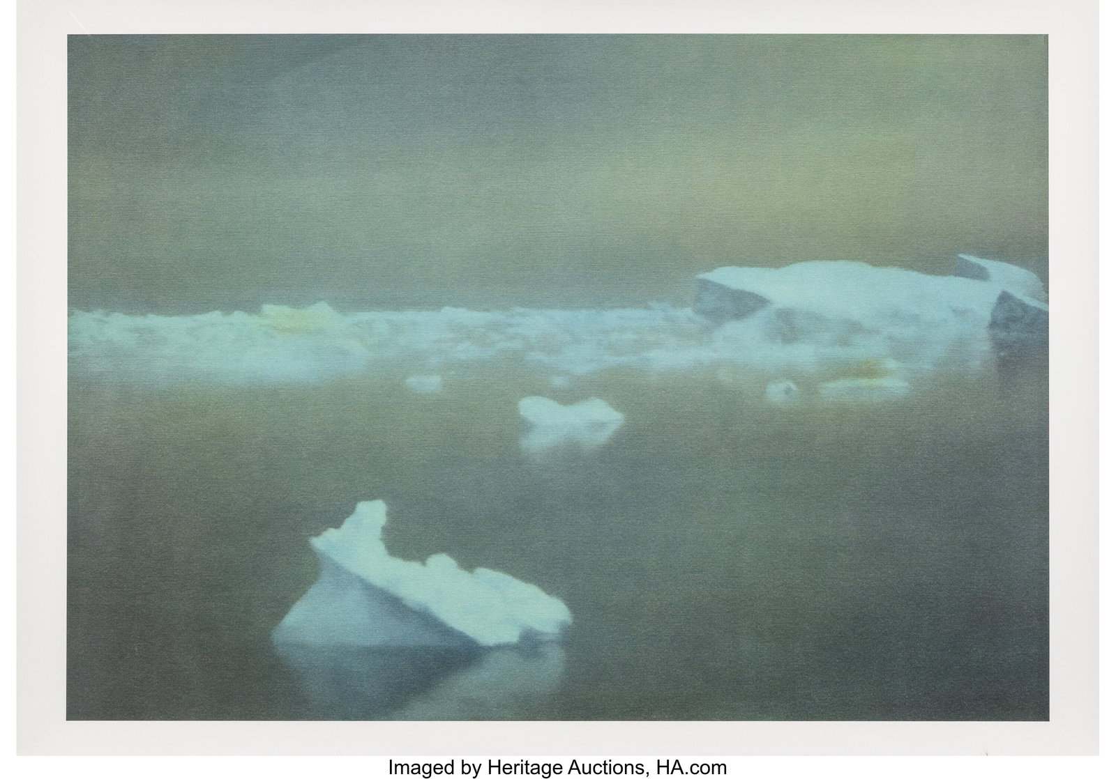 Gerhard Richter (b. 1932) Eis, 2021 Hybrid print: Gerhard Richter (b. 1932) Eis, 2021 Hybrid print on Rives paper 27-1/2 x 39-3/8 inches (70 x 100 cm) (sheet) Edition of 500 Stamped to reverse HID031