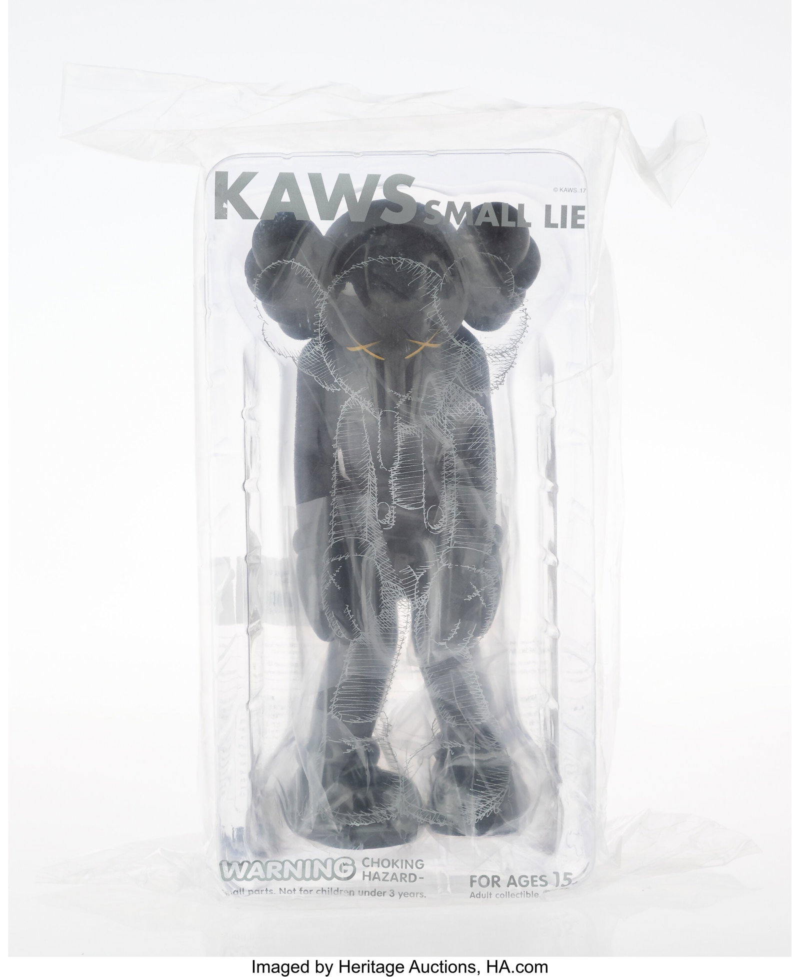 KAWS (b. 1974) Small Lie (Black), 2017 Painted c (1 of 3)