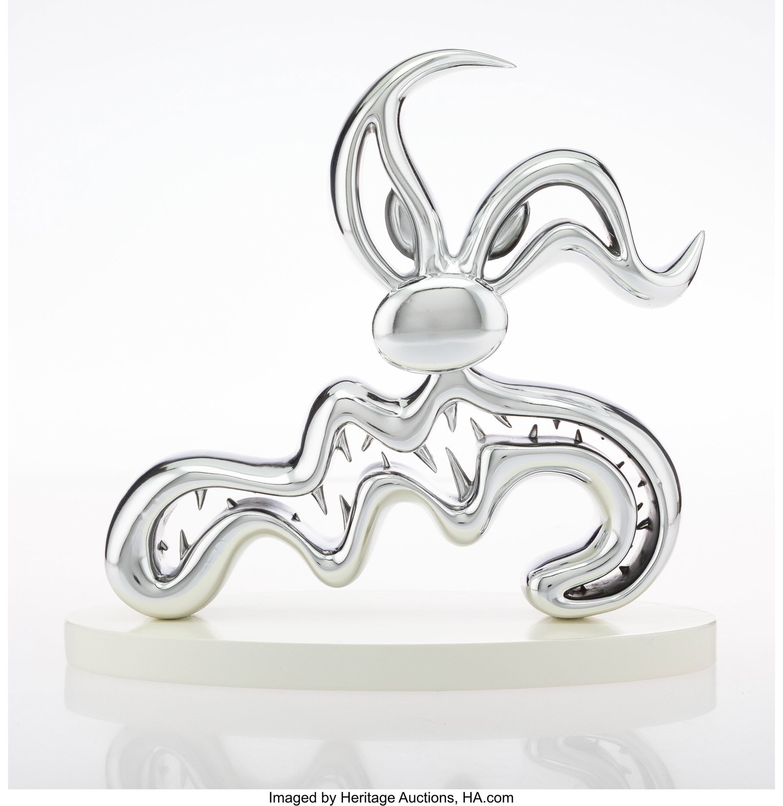 Kenny Scharf (b. 1958) Scary Guy (Signature Seri: Kenny Scharf (b. 1958) Scary Guy (Signature Series) (Chrome), 2015 Cast resin with chrome finishing 8-3/4 x 9-1/4 x 5-1/2 inches (22.