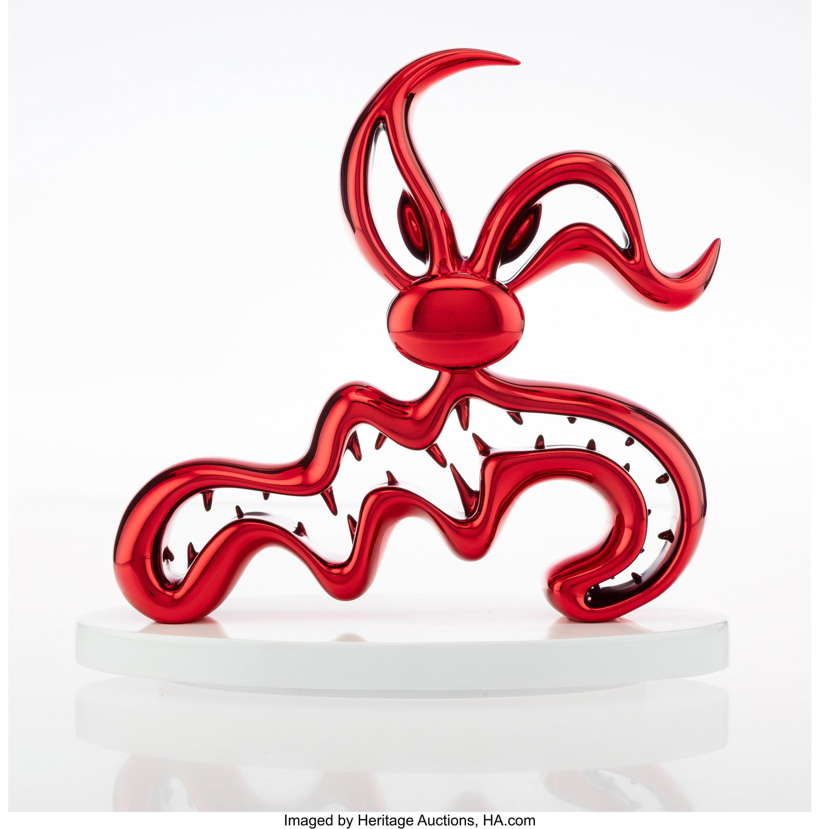Kenny Scharf (b. 1958) Scary Guy (Red), 2022 Cas: Kenny Scharf (b. 1958) Scary Guy (Red), 2022 Cast resin with chrome finishing 9-1/4 x 9-3/4 x 5-1/4 inches (23.5 x 24.8 x 13.3 cm