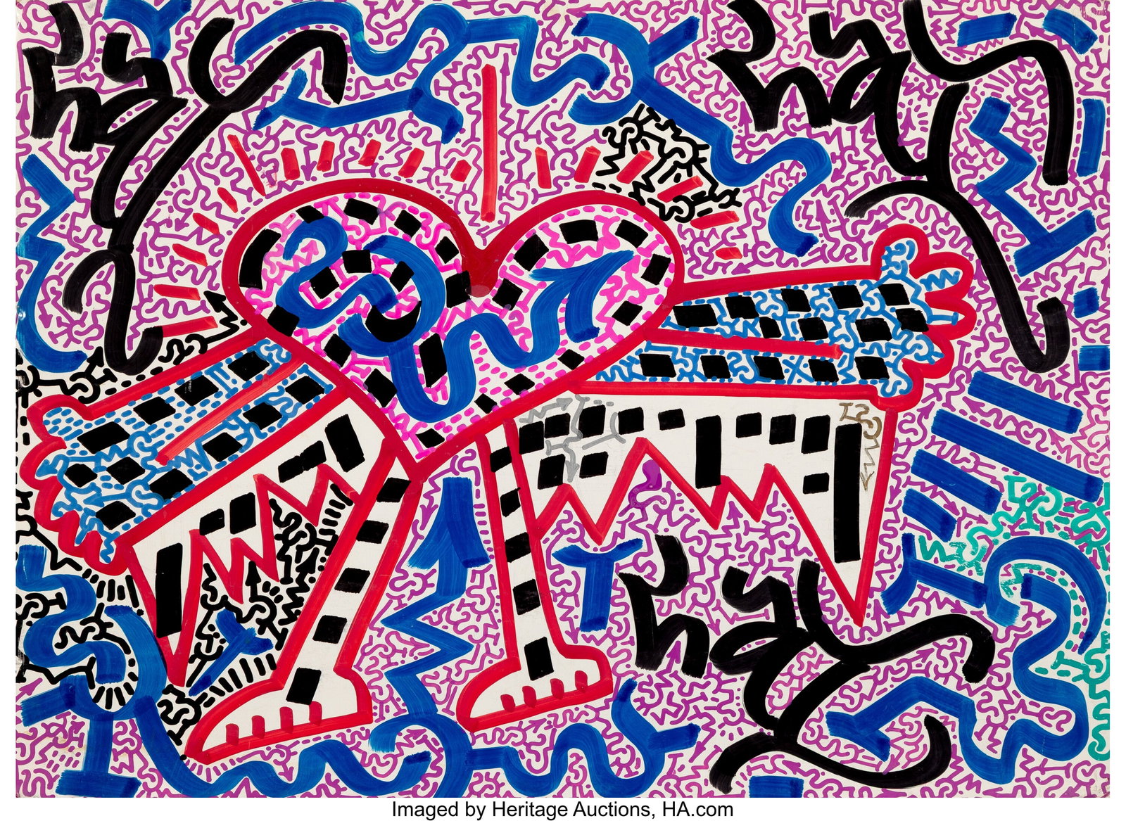 LA II (b. 1967) Untitled Ink on foam board 16 x : LA II (b. 1967) Untitled Ink on foam board 16 x 20 inches (40.6 x 50.8 cm) (board) PROVENANCE: Ramona Lugo, partner of Angel Ortiz (