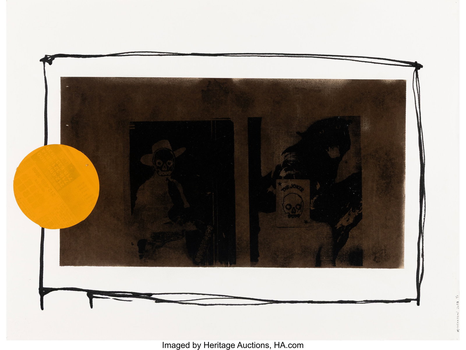 Marcarson (20th Century) Untitled, 2023 Mixed me: Marcarson (20th Century) Untitled, 2023 Mixed media on wove paper 22-1/4 x 29-7/8 inches (56.5 x 75.9 cm) (sheet) Ed. 1/1 Signed&co
