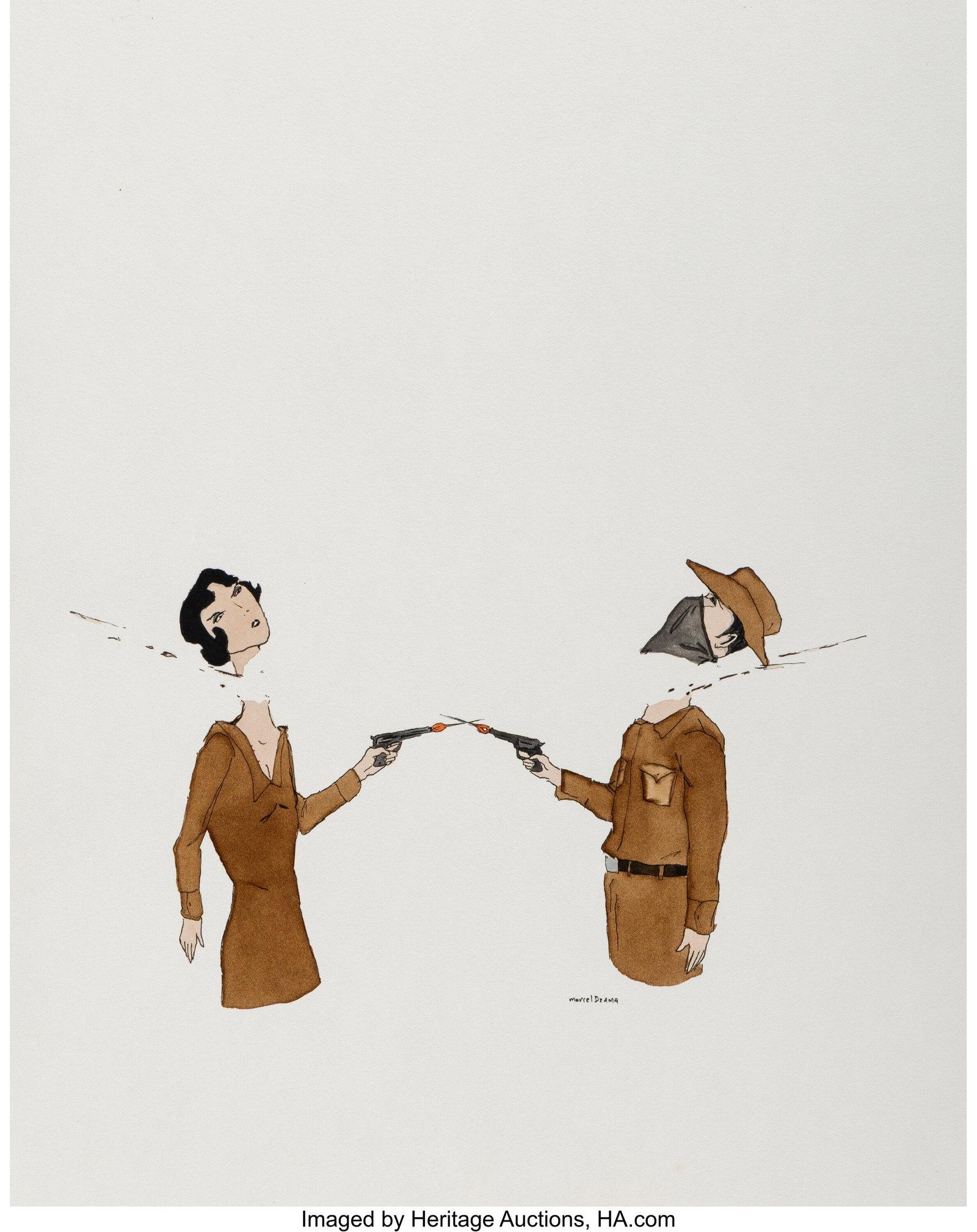 Marcel Dzama (b. 1974) Untitled, circa 2000 Ink  (1 of 1)