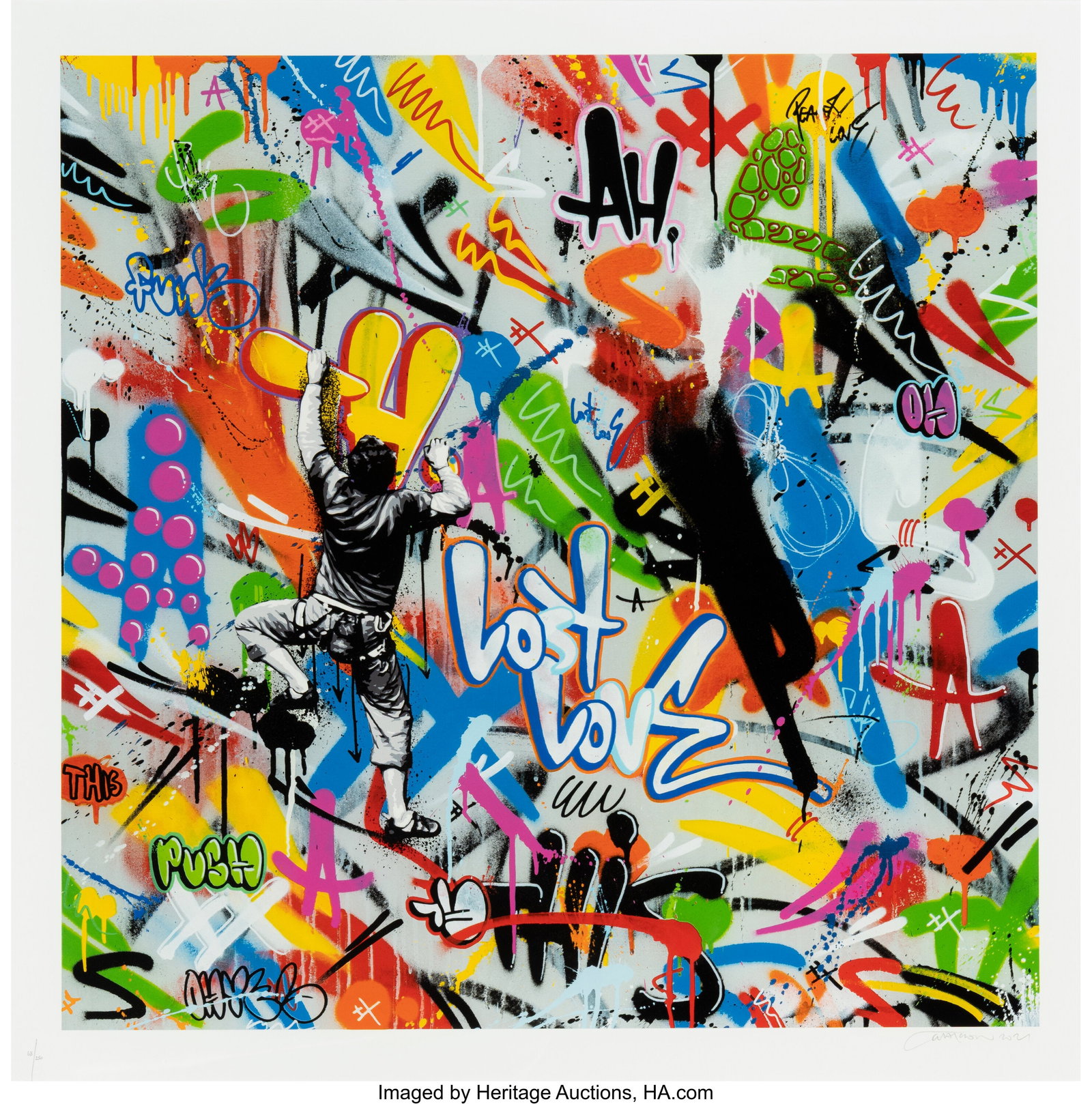 Martin Whatson (b. 1984) Rock Climber, 2021 Gicl: Martin Whatson (b. 1984) Rock Climber, 2021 Giclée print in colors and screenprint on Somerset Satin paper 31-3/4 x 32 inches (80.6 x 81.3 cm)