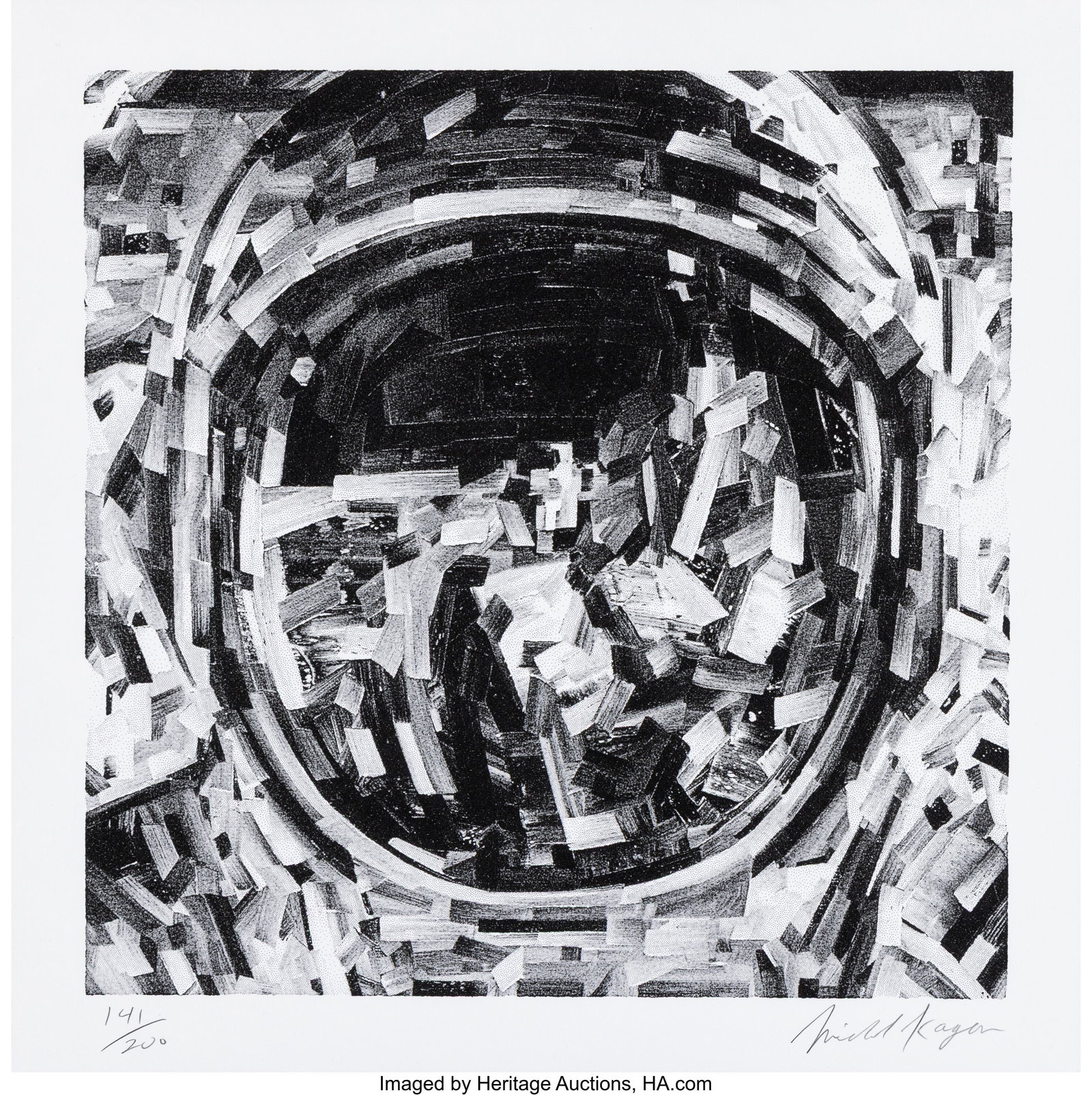Michael Kagan (b. 1980) In Memory, 2020 Screenpr: Michael Kagan (b. 1980) In Memory, 2020 Screenprint on French Pure White cover paper 14 x 14 inches (35.6 x 35.6 cm) (sheet) Ed. 141&sol