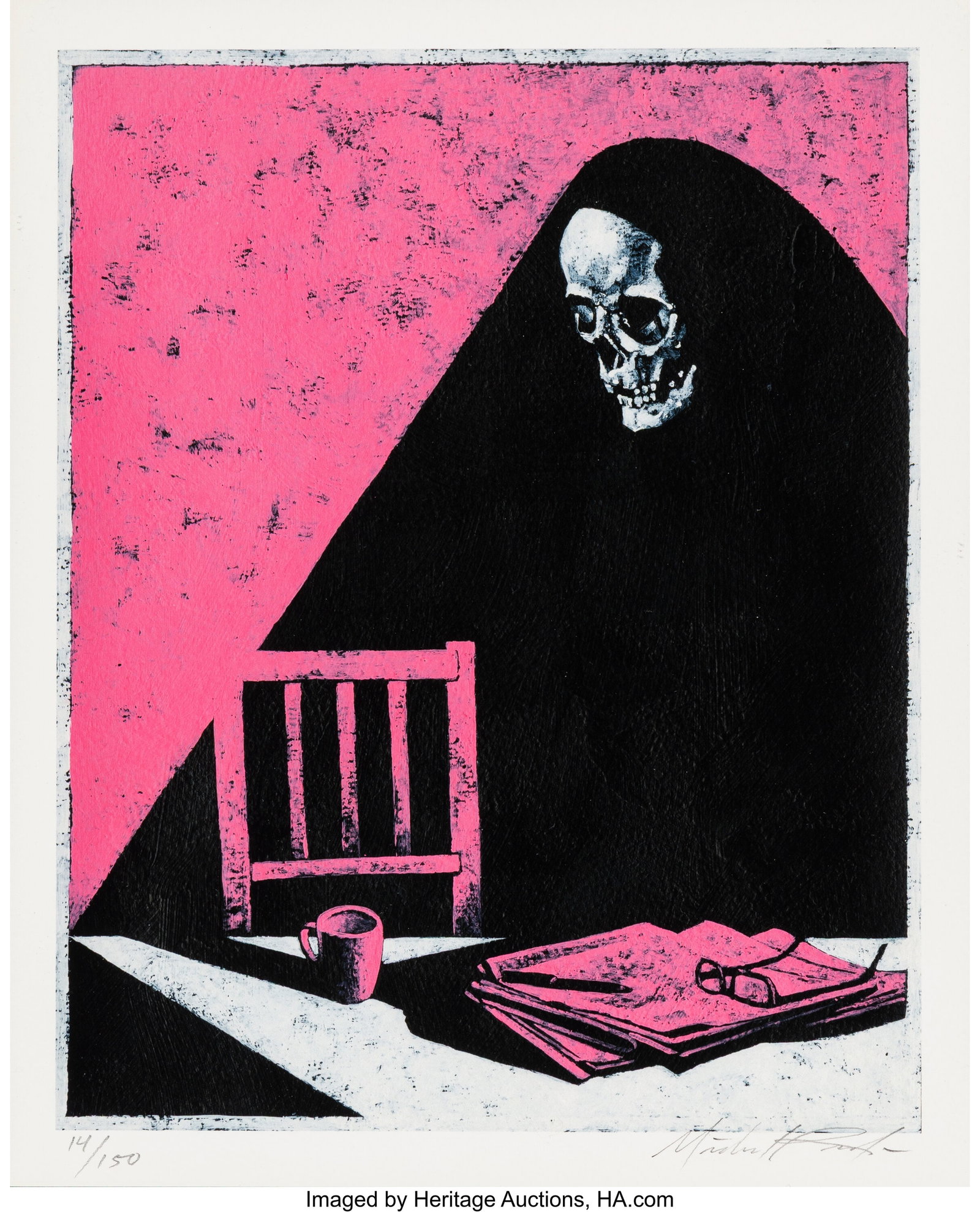 Michael Reeder (b. 1982) Old Friend, 2020 Screen: Michael Reeder (b. 1982) Old Friend, 2020 Screenprint in colors on wove paper 11 x 9 inches (27.9 x 22.9 cm) (sheet) Ed. 14/150 Sign