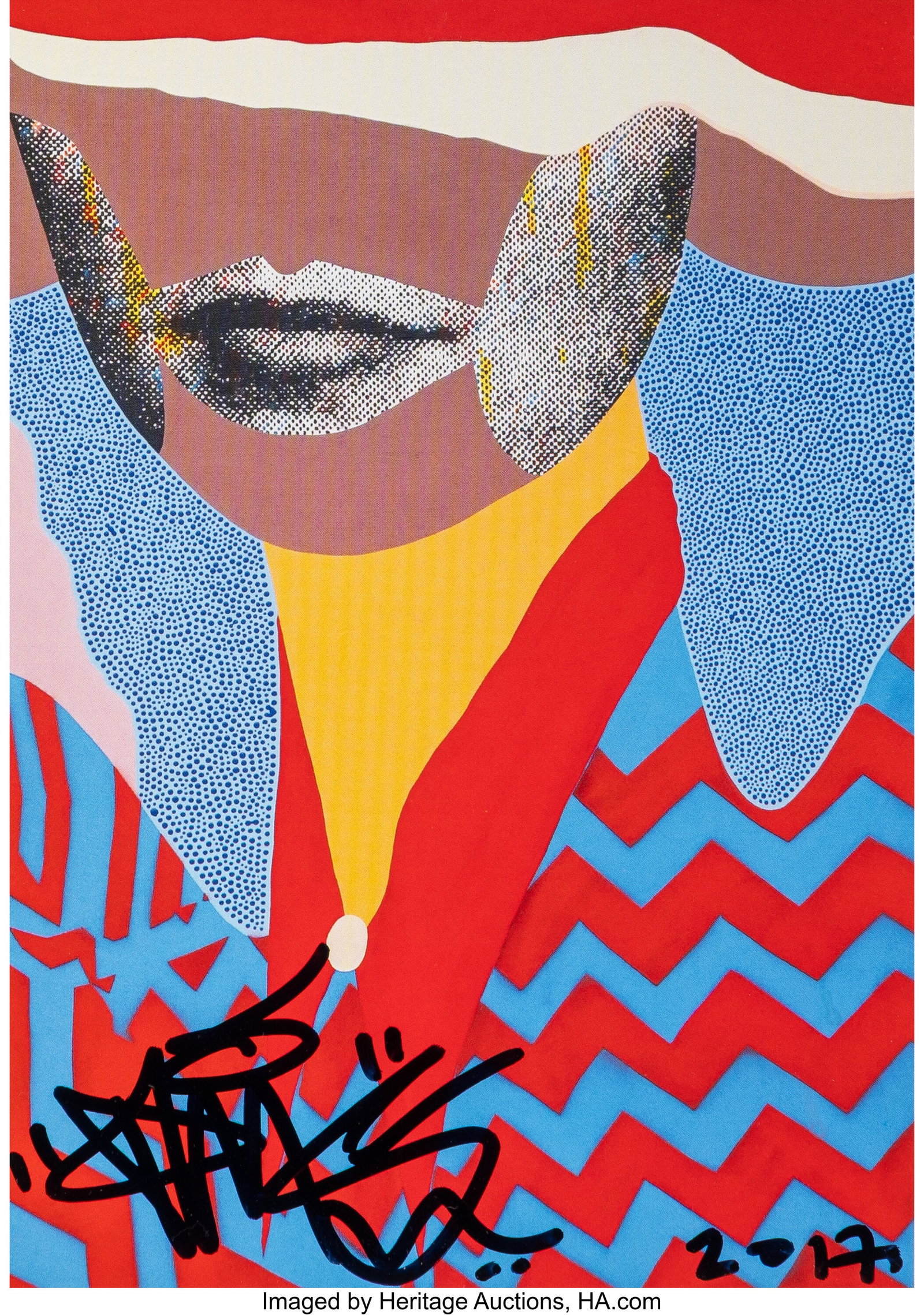 Paul Insect (b. 1971) Allouche Gallery Invite, 2: Paul Insect (b. 1971) Allouche Gallery Invite, 2017 Offset lithograph in colors on paper board 8-1/2 x 6 inches (21.6 x 15.2 cm) (sheet) Si