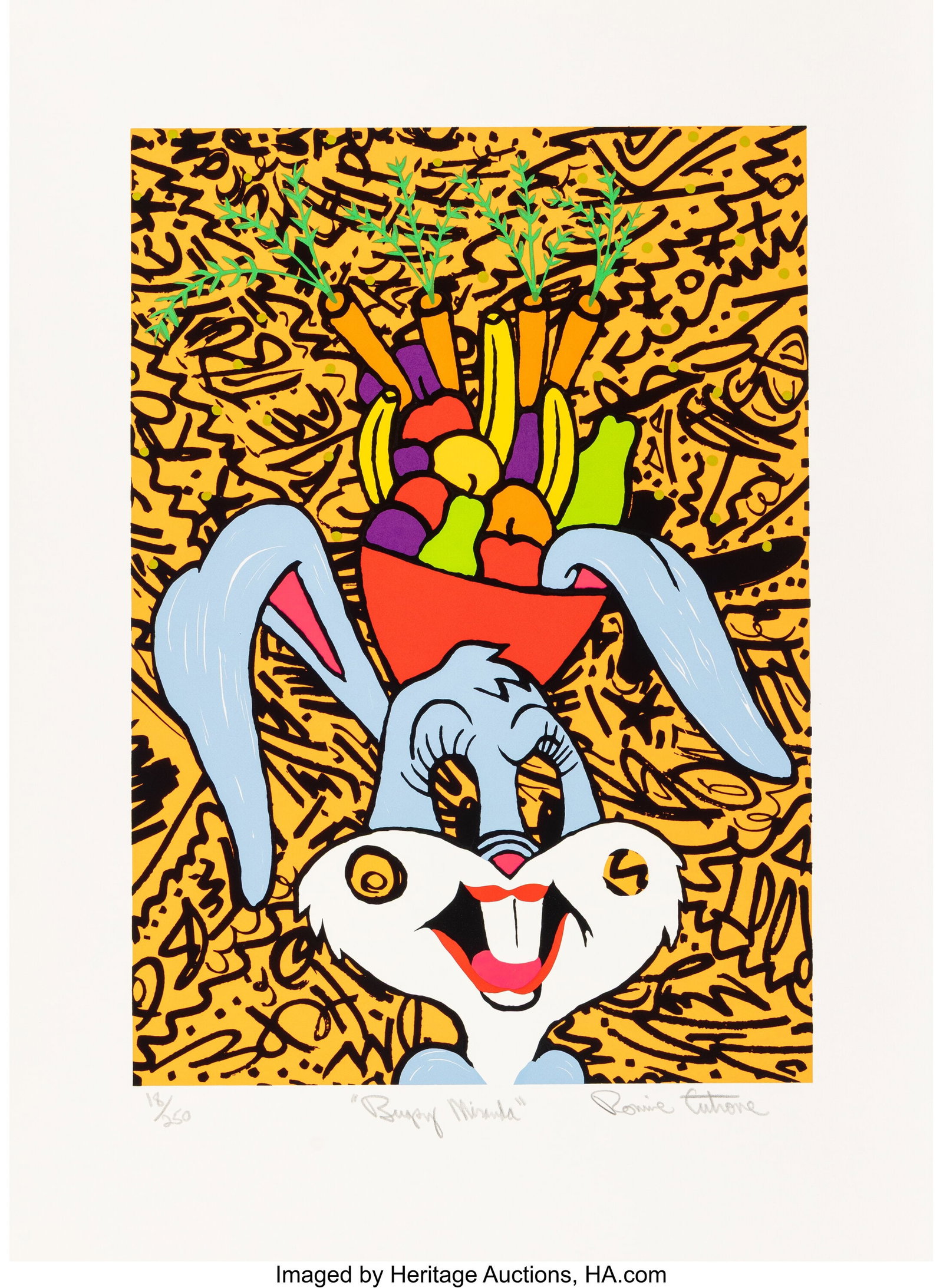 Ronnie Cutrone (1948-2013) Bugsy Miranda Screenp (1 of 2)