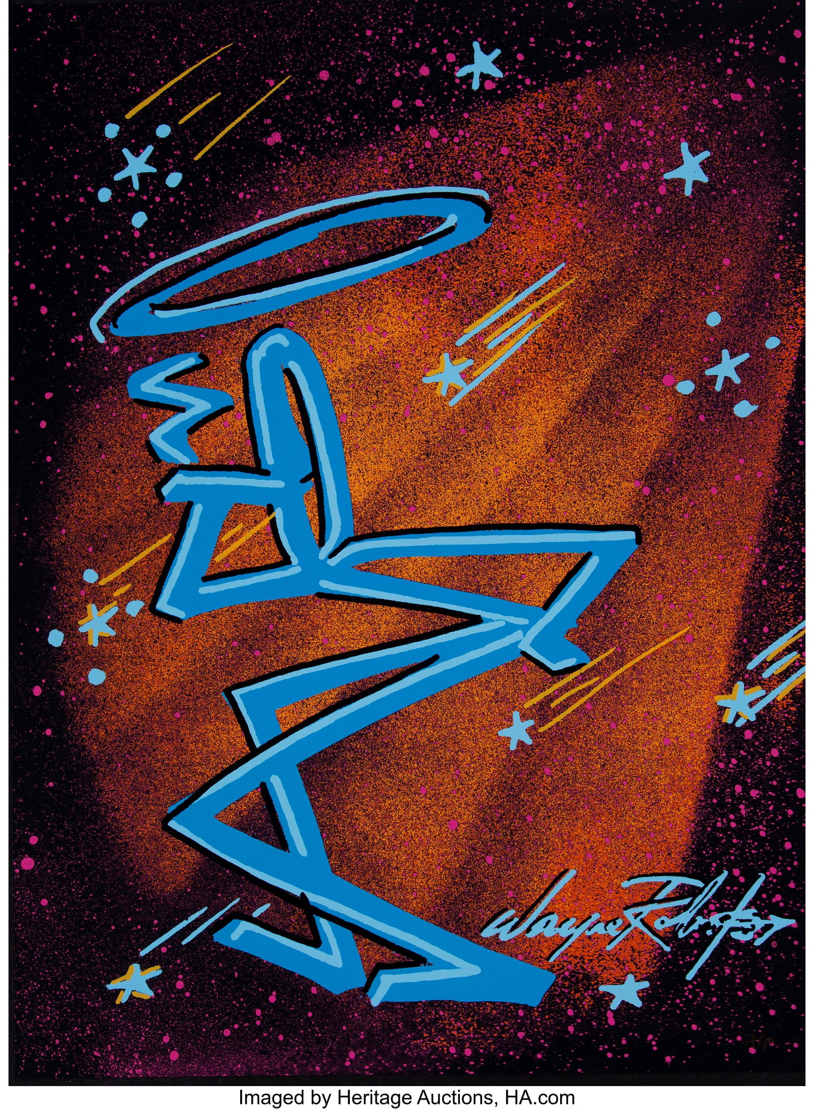Stay High 149 (Wayne Roberts) (1950-2012) Smoker: Stay High 149 (Wayne Roberts) (1950-2012) Smoker (Shooting Stars), 2009 Screenprint in colors on light cardstock 23-7/8 x 17-7/8 inches (60.7 x 