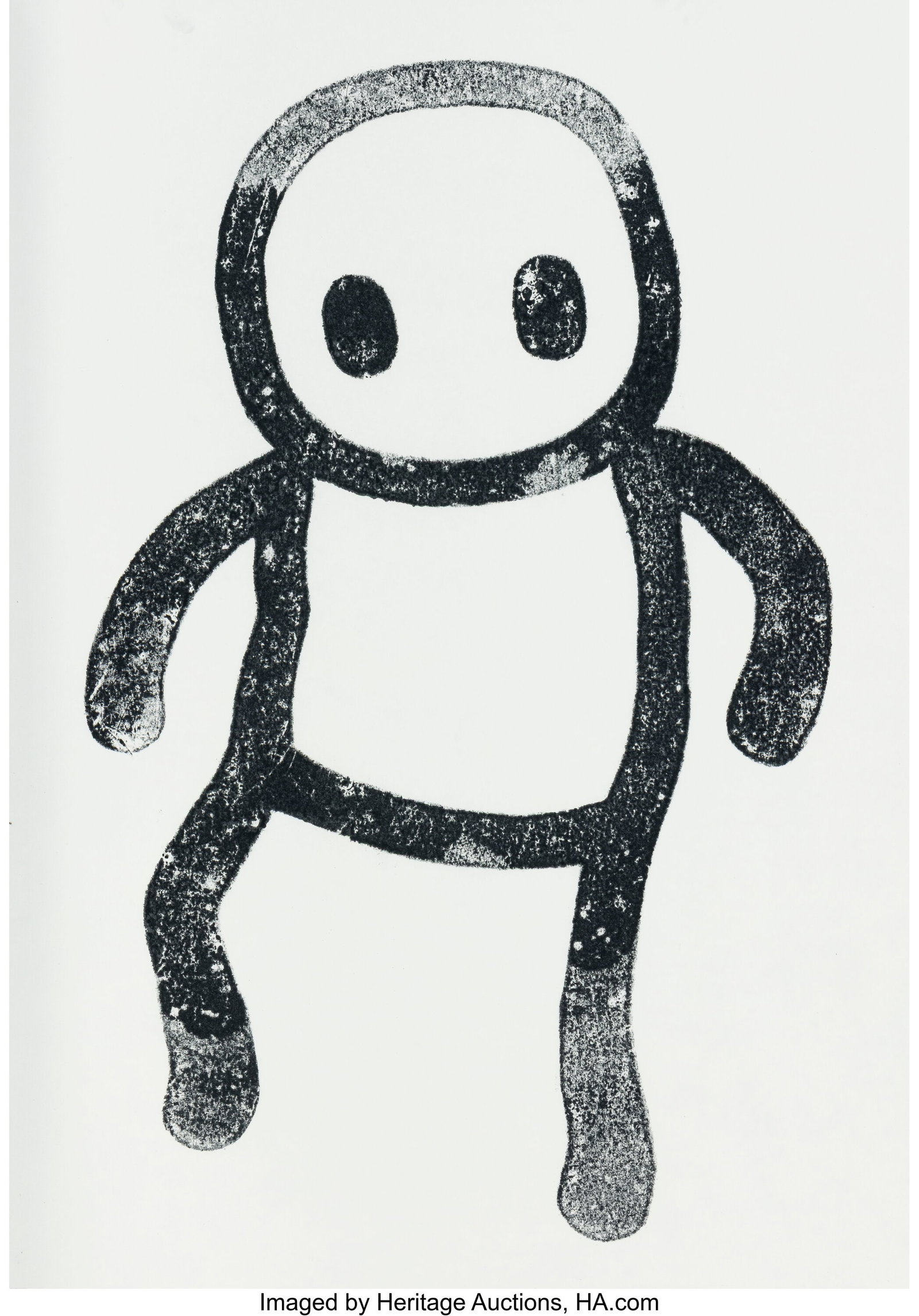 Stik (b. 1979) Stamp (Arms Down), 2022 Rubber in (1 of 1)