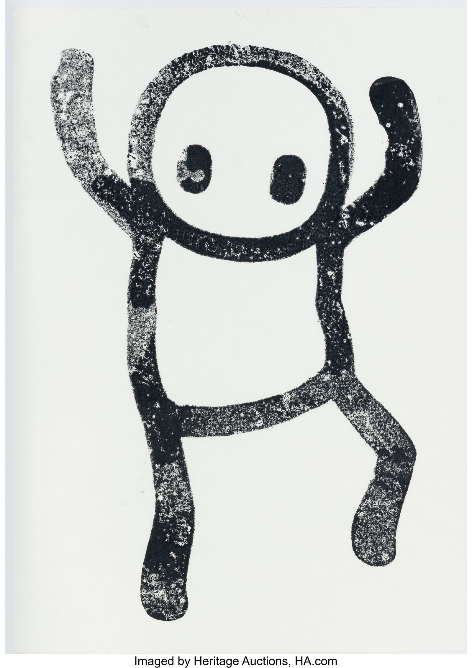 Stik (b. 1979) Stamp (Arms Up), 2023 Rubber ink  (1 of 1)