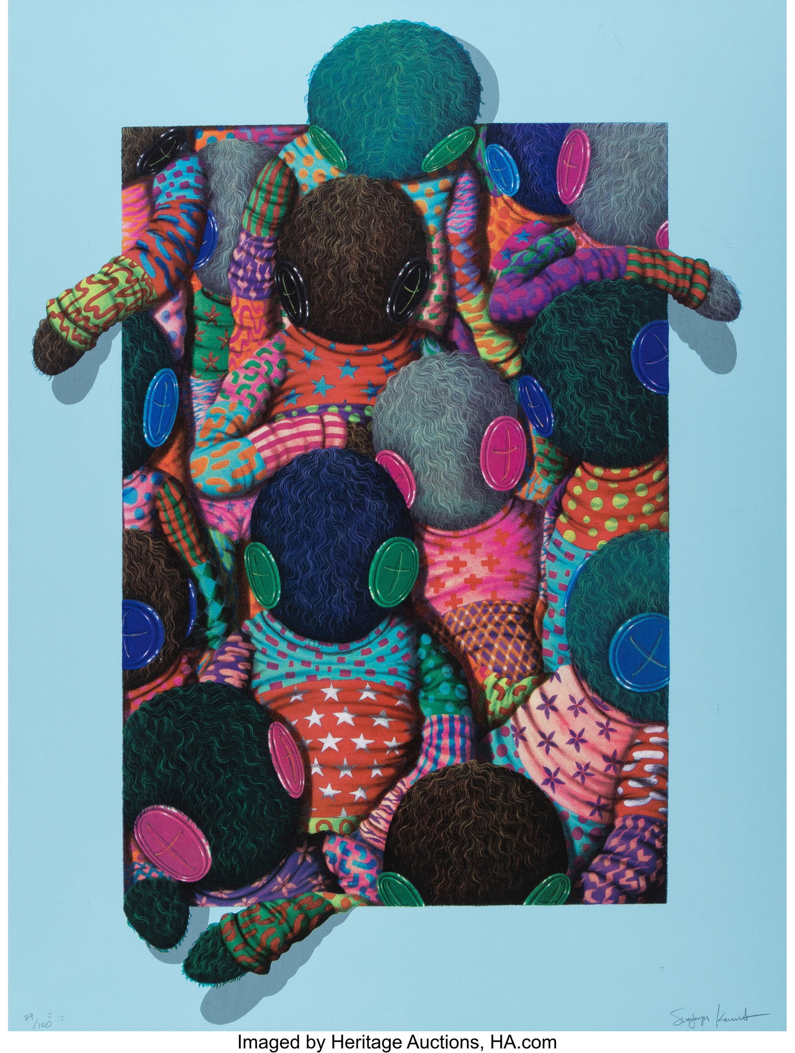 Suanjaya Kencut (b. 1994) All In Home, 2022 Scre: Suanjaya Kencut (b. 1994) All In Home, 2022 Screenprint in colors on Mohawk Superfine UltraWhite paper 30 x 22-3/4 inches (76.2 x 57.8 cm) (shee